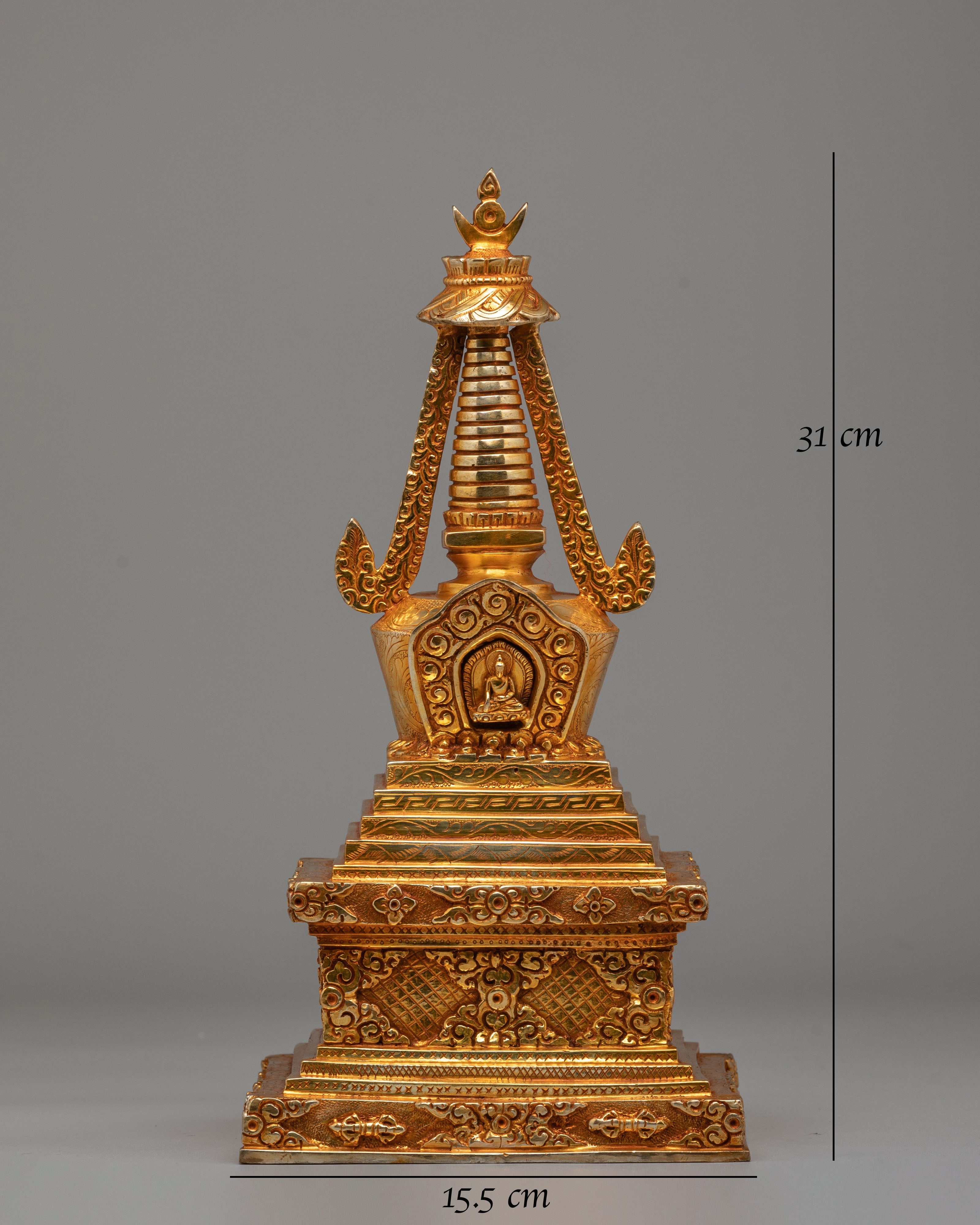 Handmade Stupa For Buddhist Monument | Tibetan Ritual Artifact