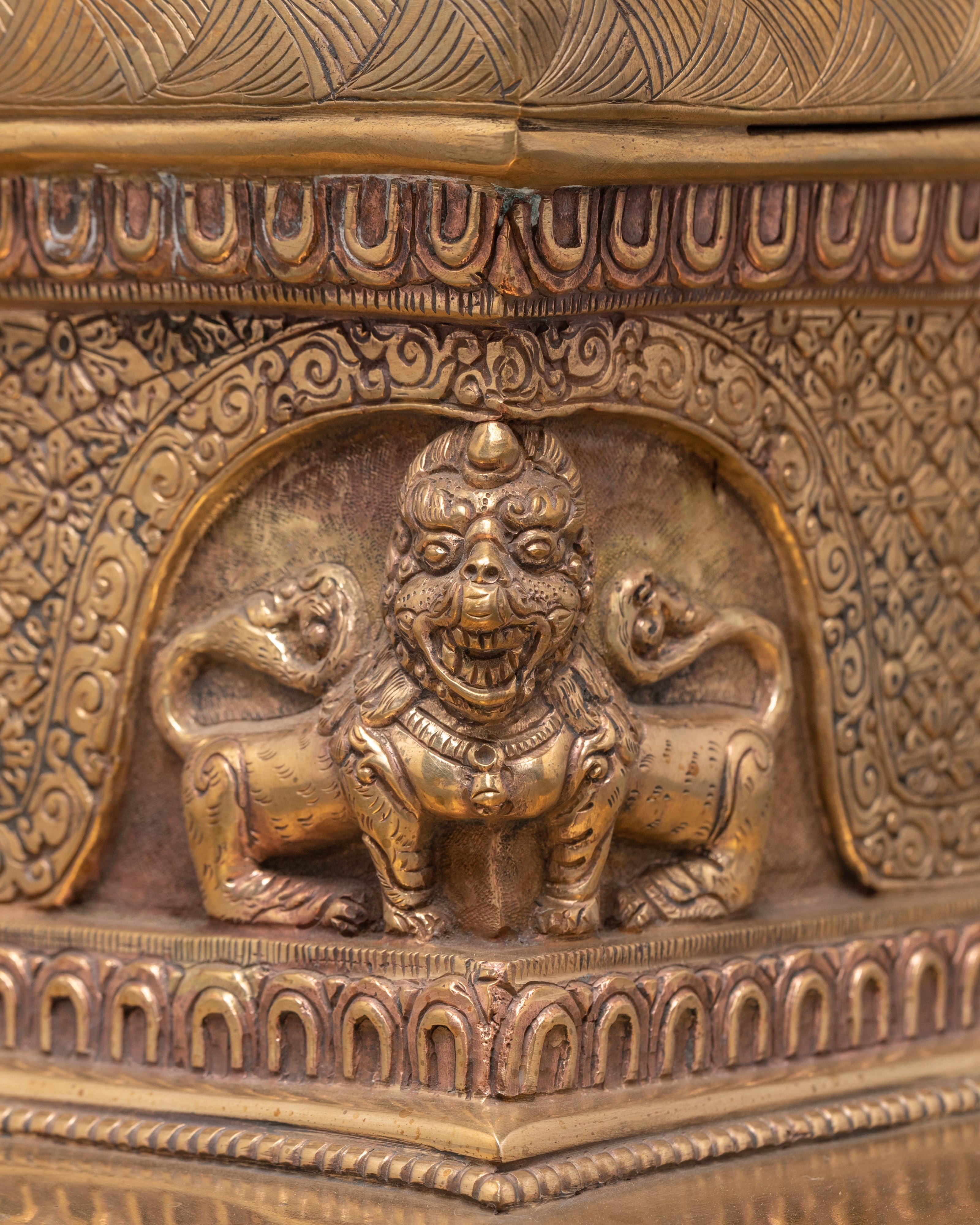 Five Dhyani Buddhas Stupa | Tibetan Temple Stupa