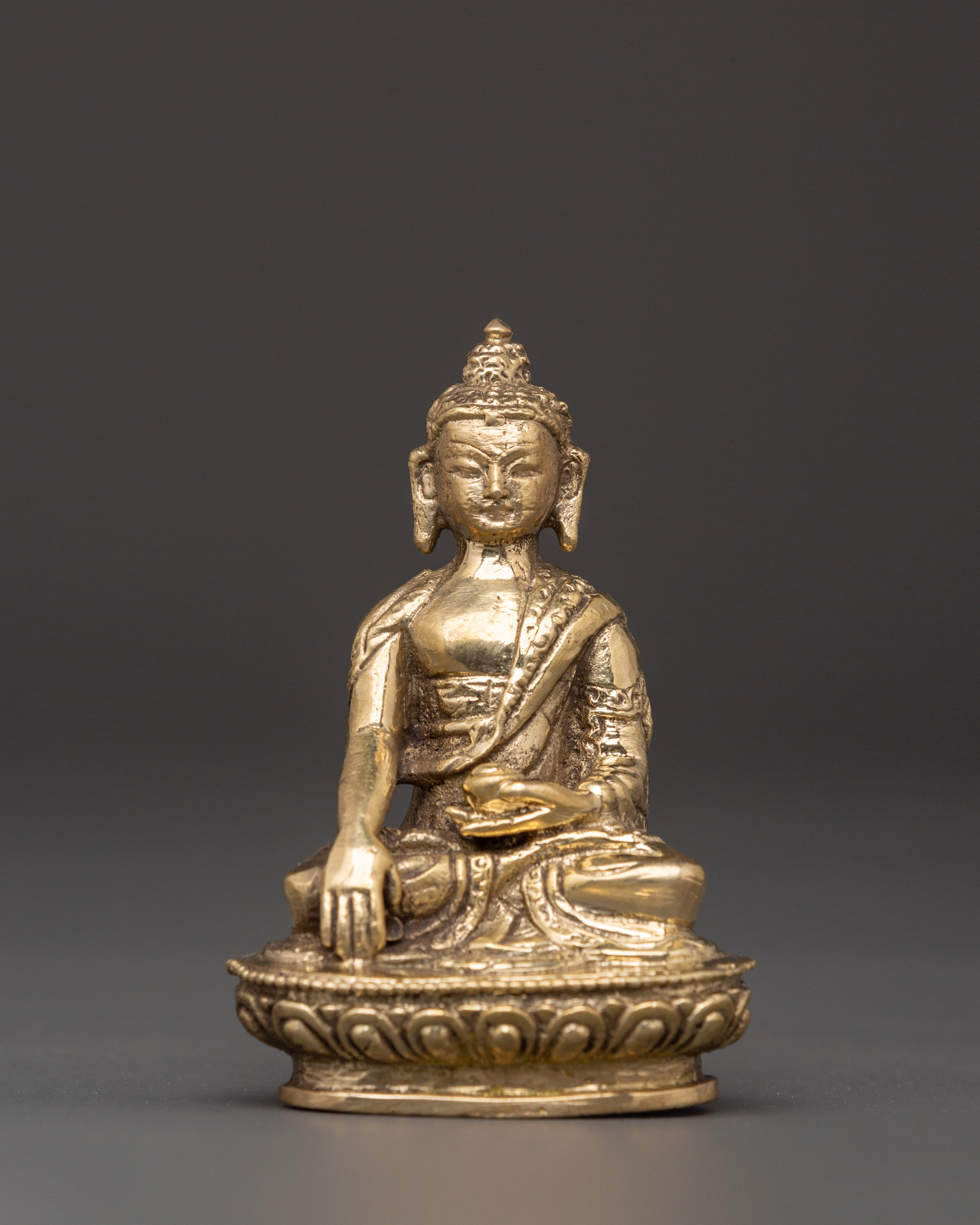 Namo Shakyamuni Buddha Sculpture | Handcrafted Brass Buddhist Figurine