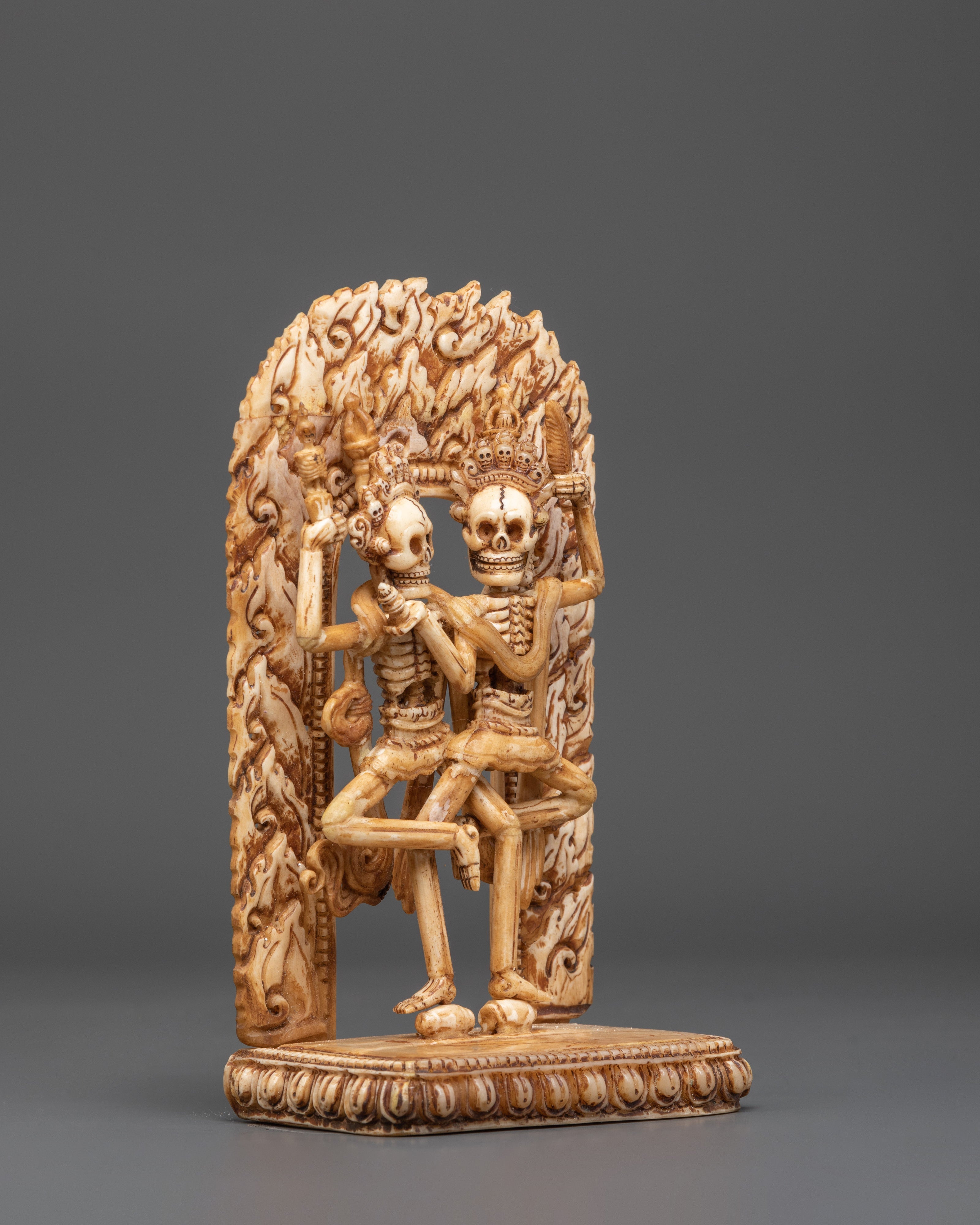 Chitipati Buddhist Protector Deity Bone Craving | A Buddhist Symbol of Protection
