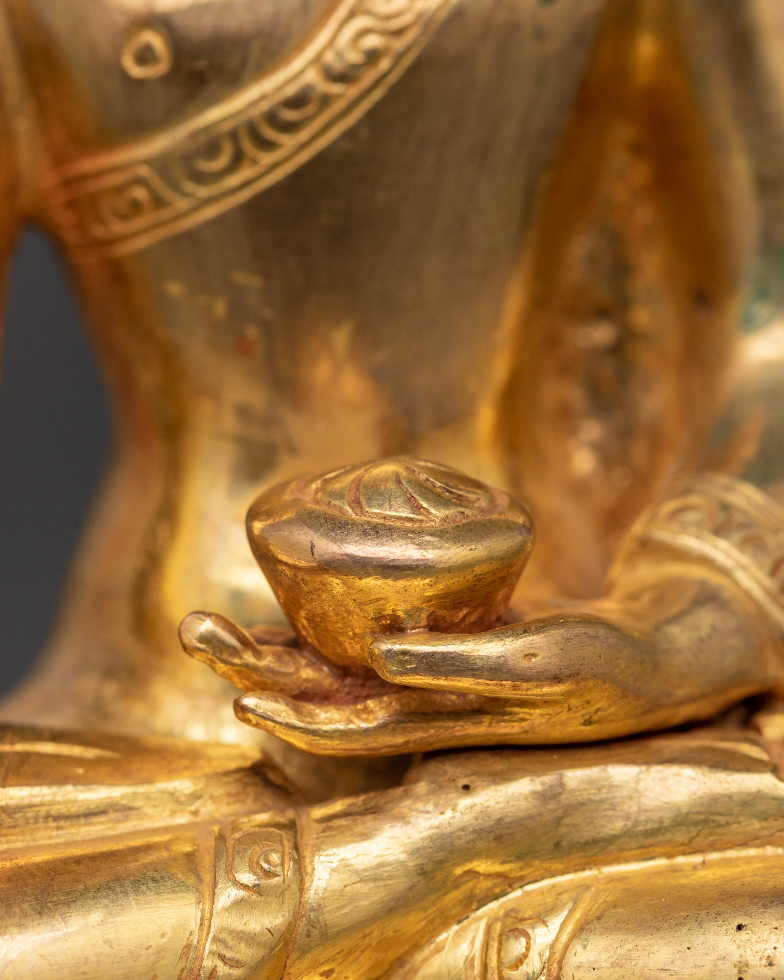 Gold-Plated Copper Shakyamuni Buddha | For Home Altar Decor