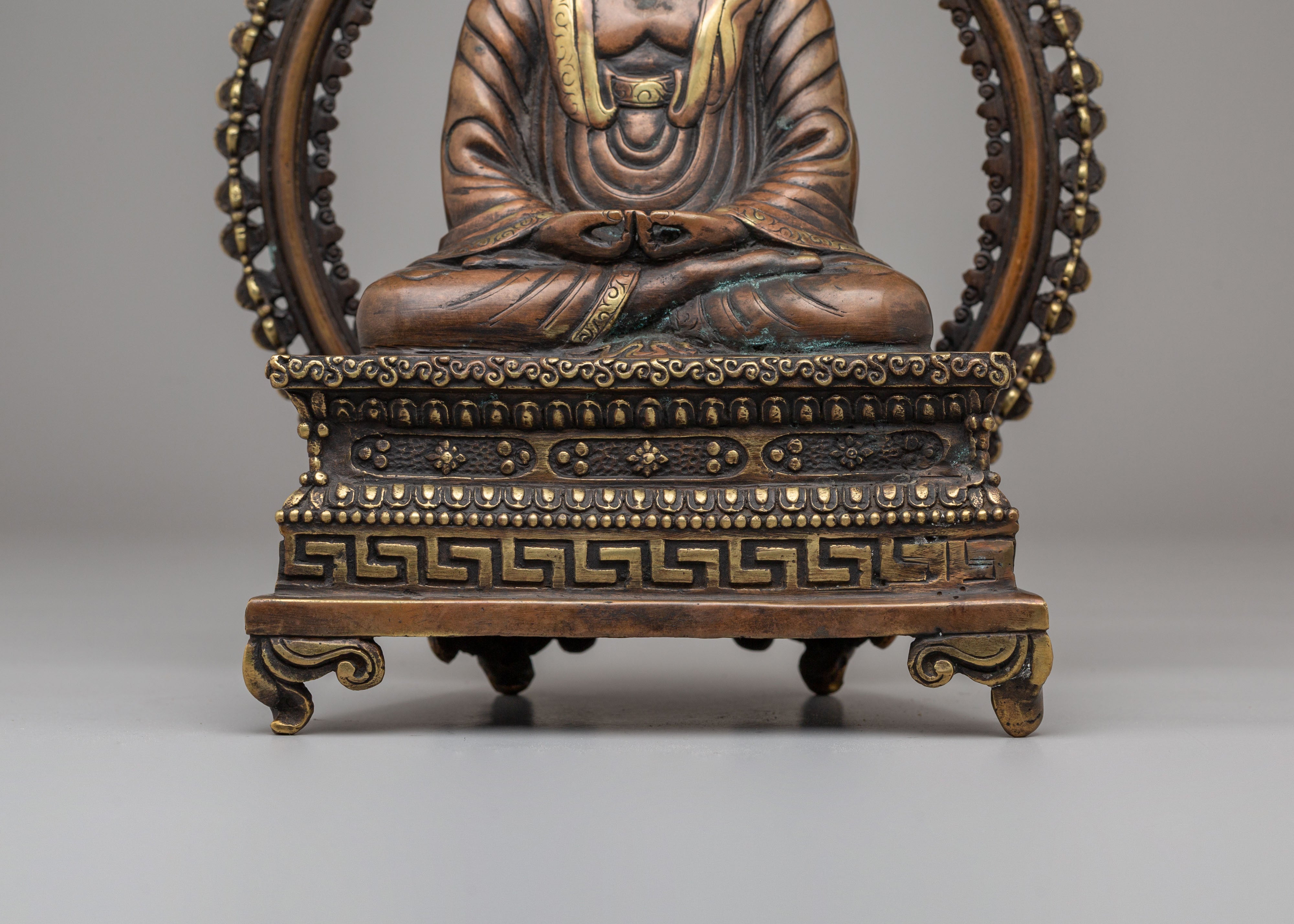 Handcrafted Amitabha Buddha Deity Statue | Copper Statue for Meditation