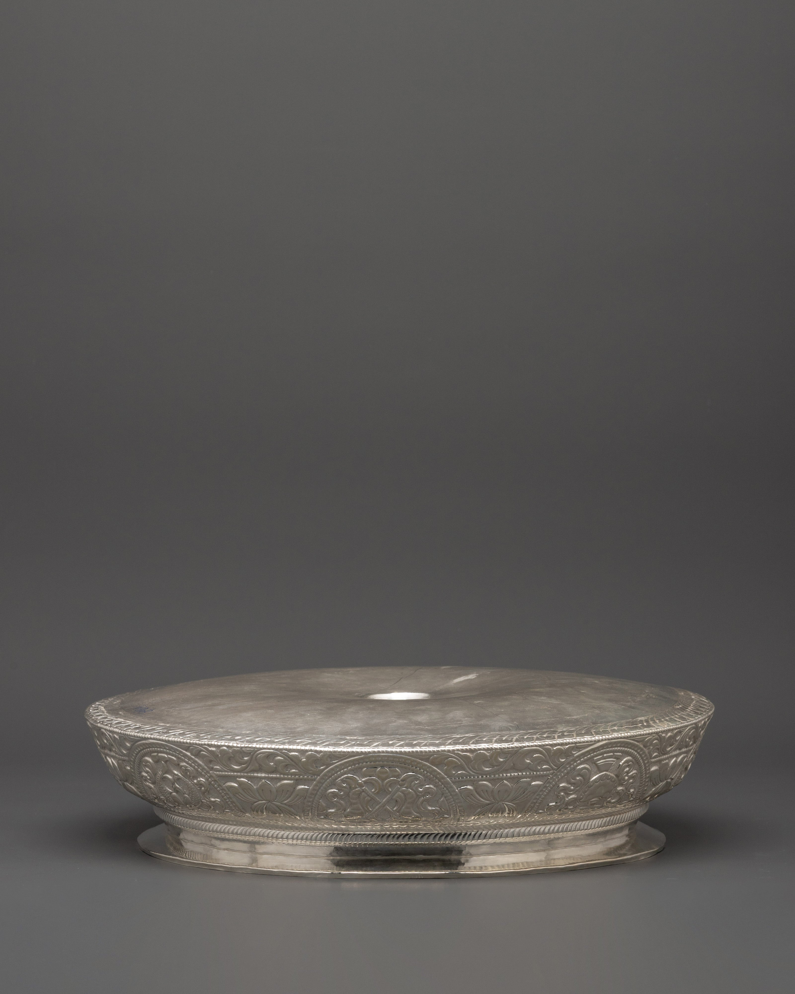 Traditional Silver Khadkula | Decorative Grain Bowl for Home, Altar & Ceremonial Use
