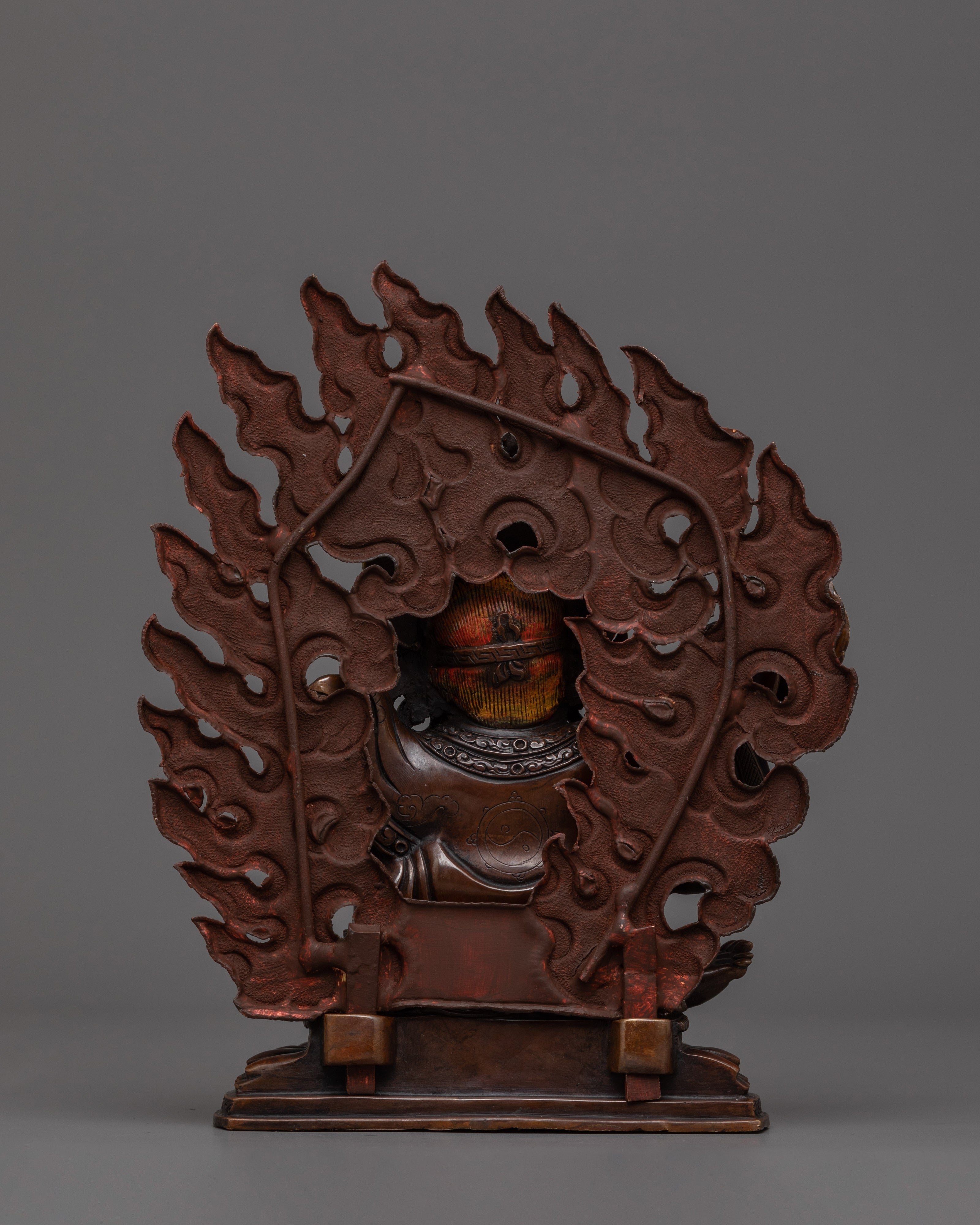 Mahakala Bernakchen with Oxidized Body Statue |  Protector of the Kagyu Lineage