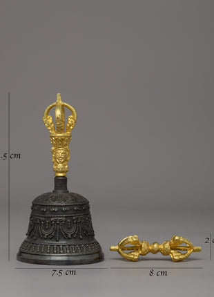 Bell and Vajra for Altar | Sacred Tibetan Ritual Tools