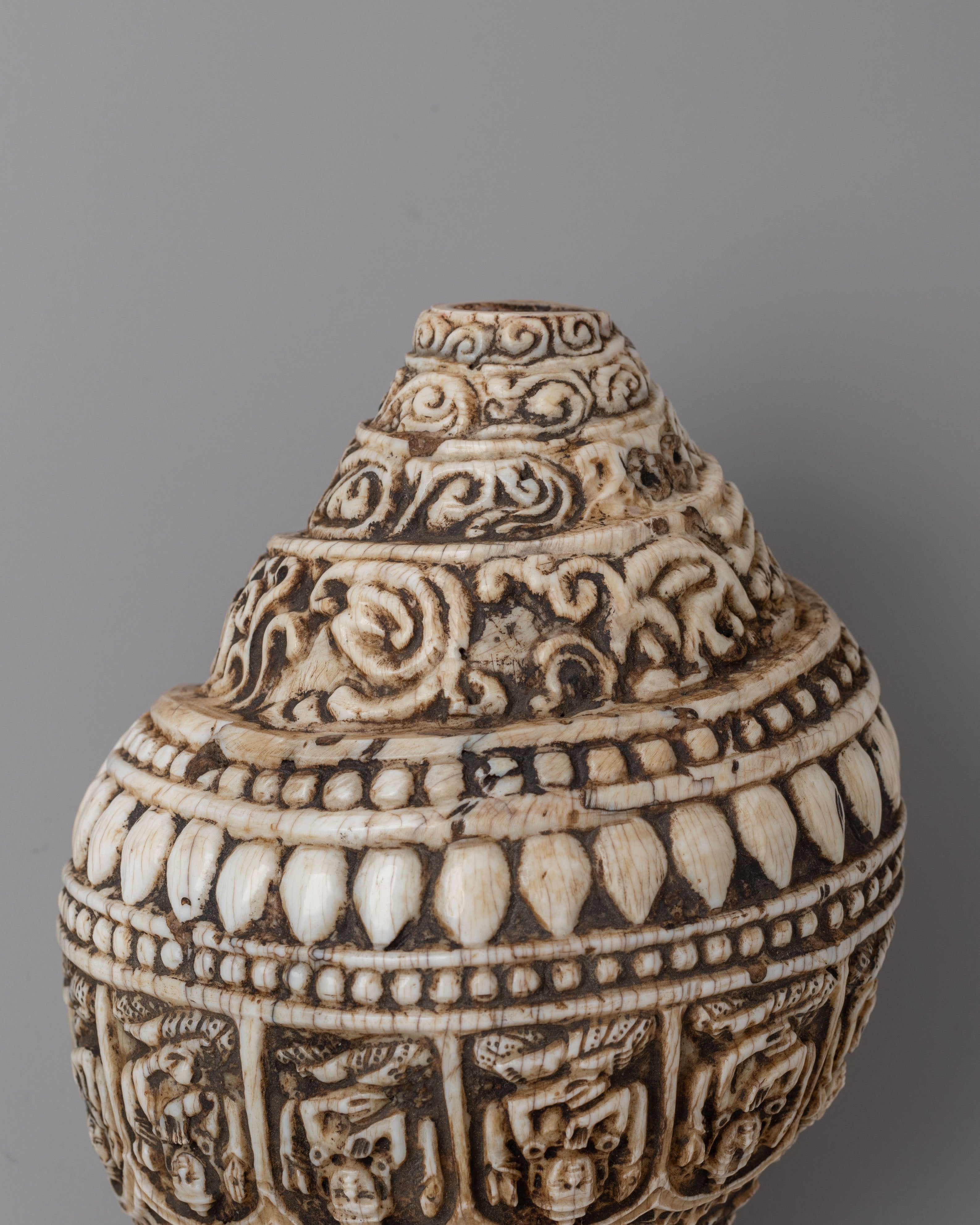 Hand Carved Tibetan Conch Shell | Sacred Sound Conch for Meditation