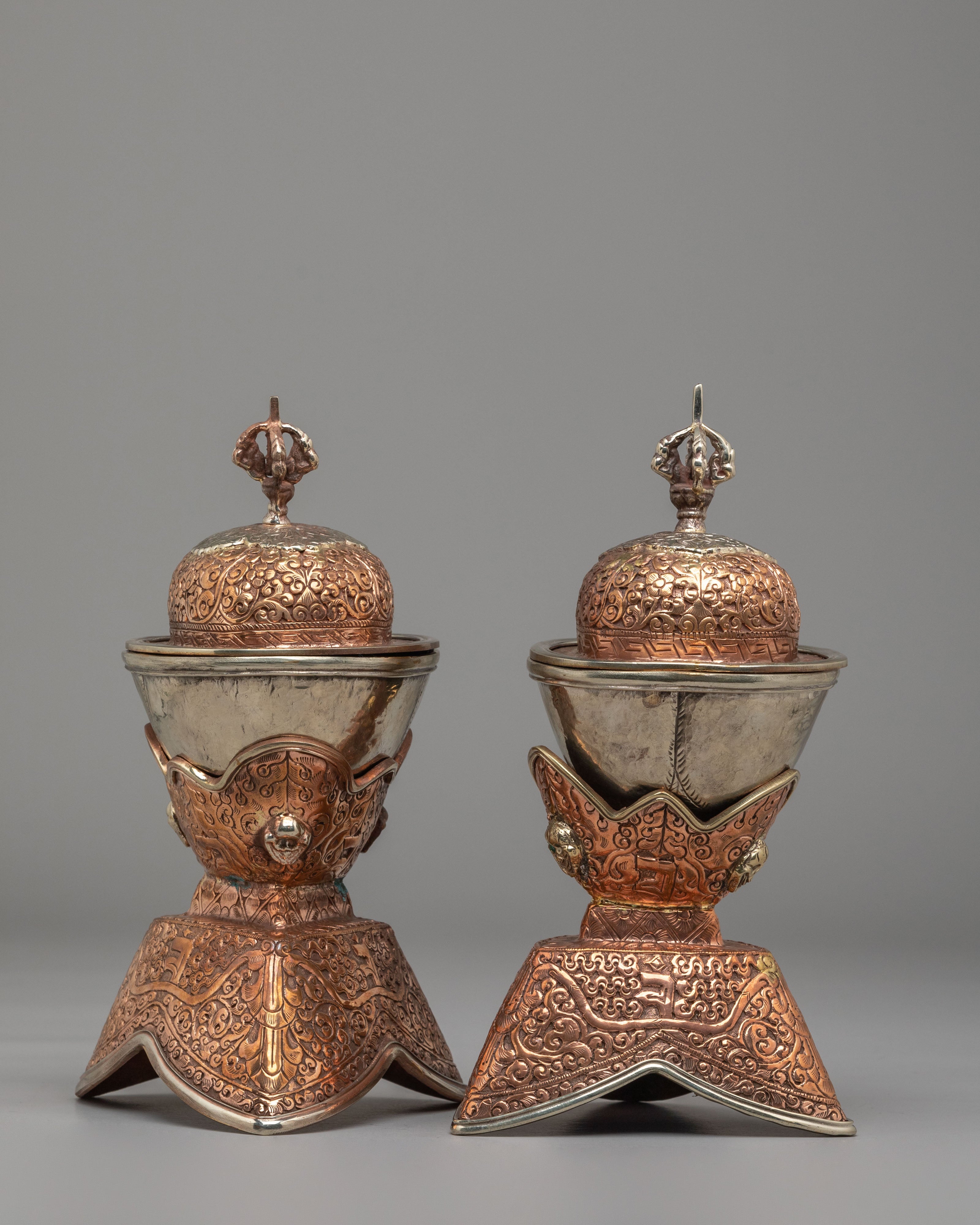Sacred Kapala Set for Tantric Rituals | Ritual Vessels for Spiritual Practice