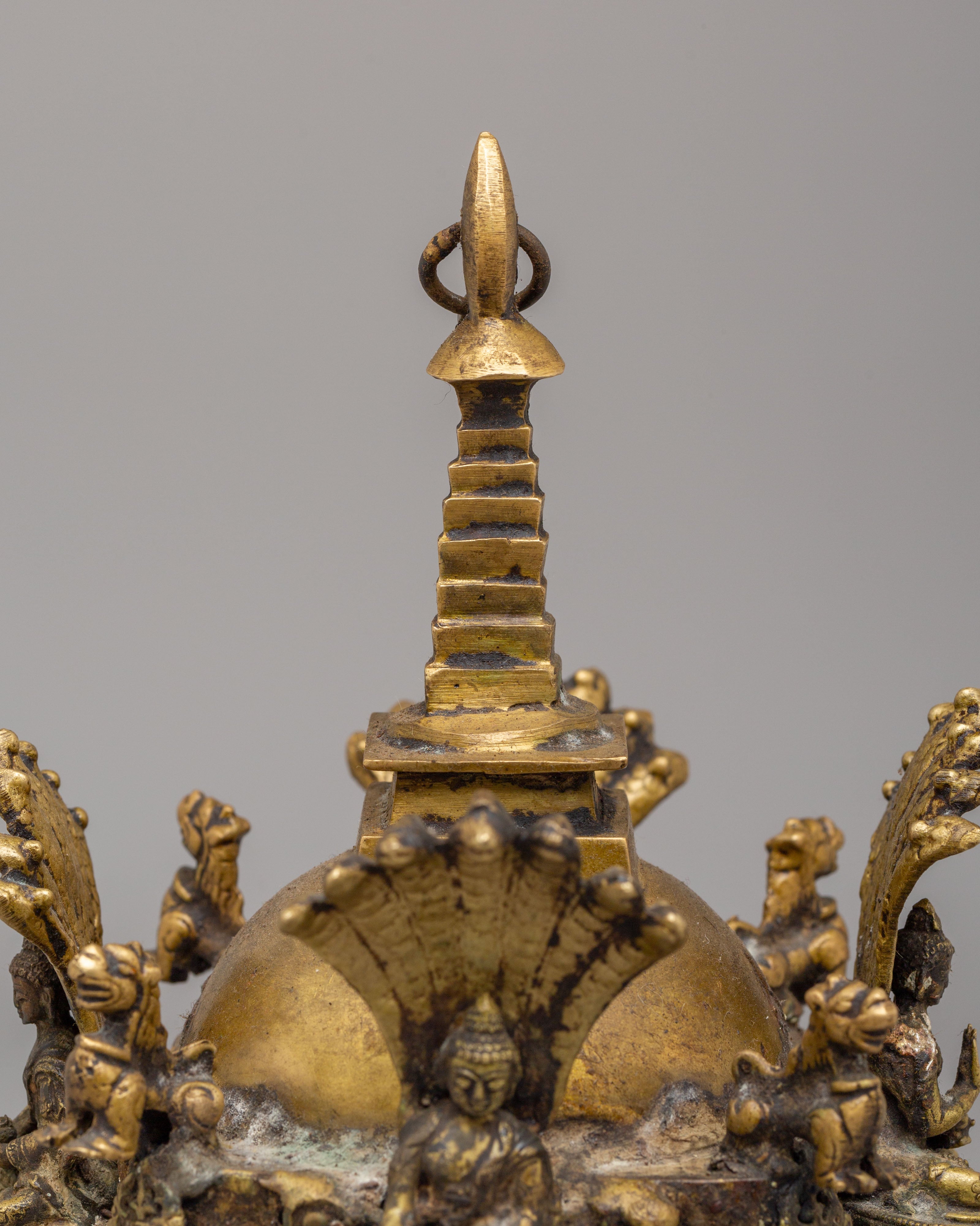 Five Dhyani Buddha Hanging Stupa Dalucha | Symbol of Spiritual Awakening