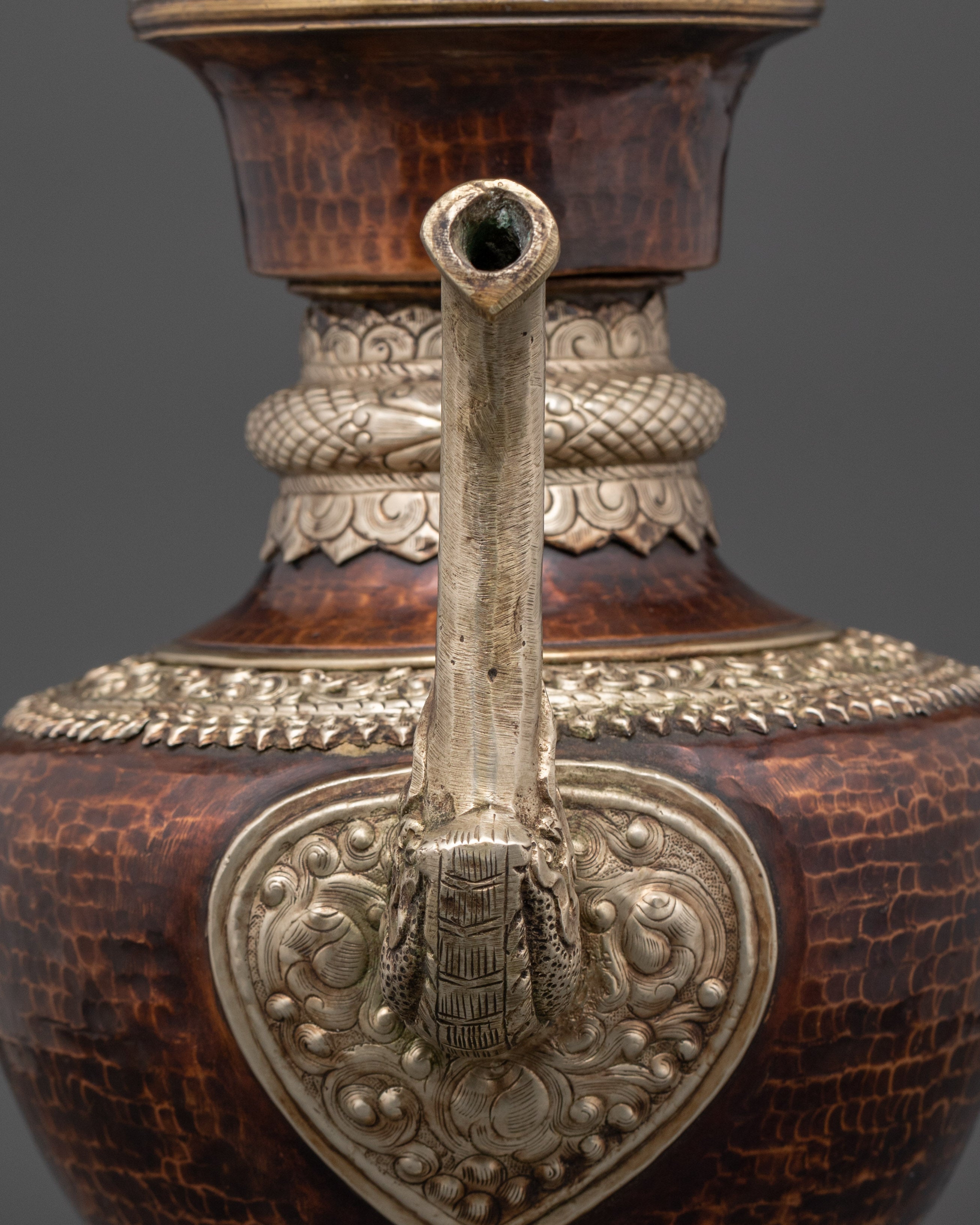 Handcrafted Copper Tea Pot | Traditional Tibetan Ritual Vessel