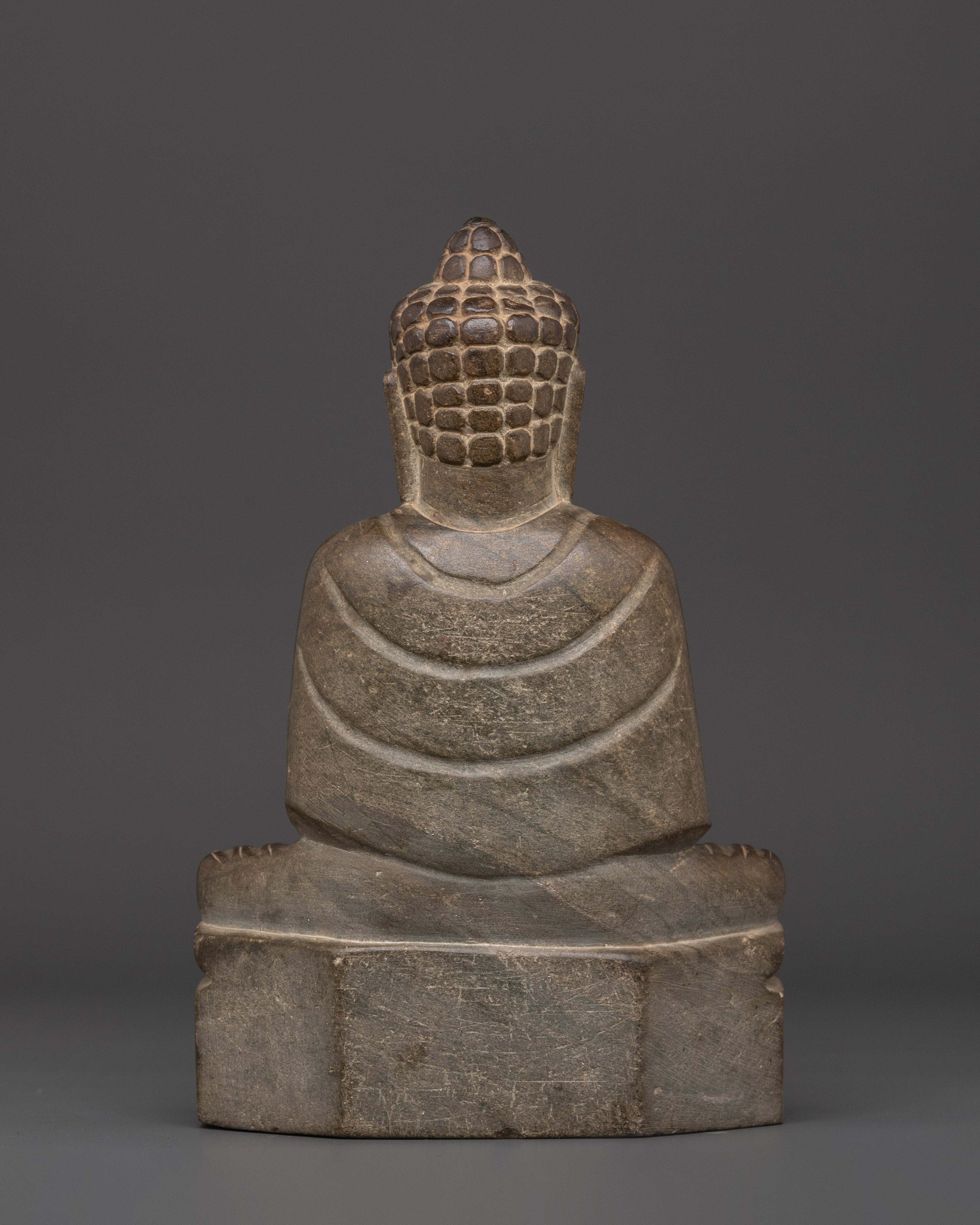 Sacred Amitabha Buddha Sculpture | Handcrafted Stone Buddha Statue for Meditation