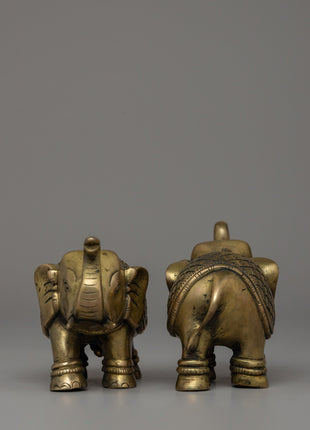 Pair of Bronze Elephant Statue | Animal Statues for Symbolic Decor