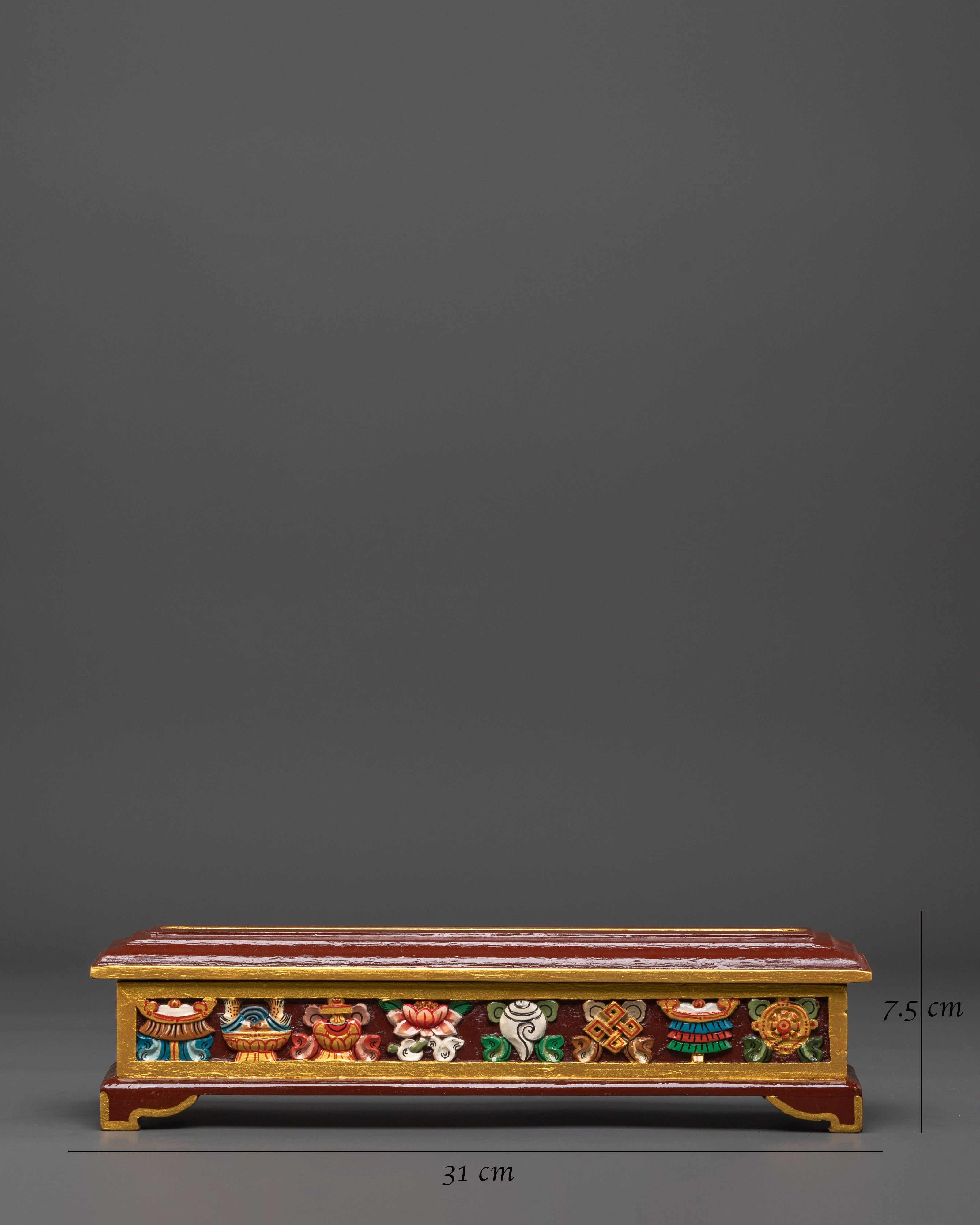 Buddhist Incense Burner with Eight Auspicious Symbols | Traditional Ritual Burner
