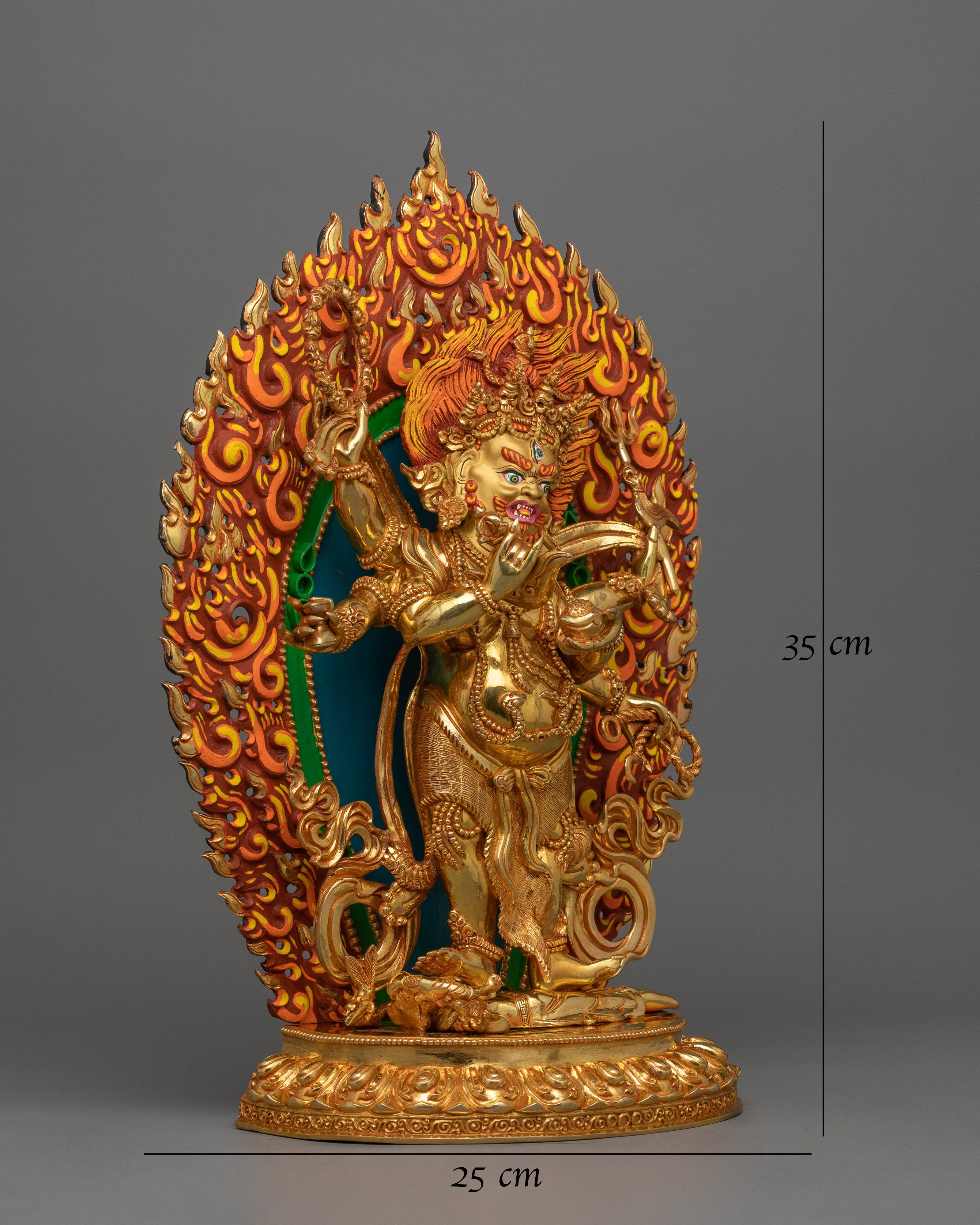 Three Eyes Mahakala Sculpture |  The Supreme Protector of Dharma