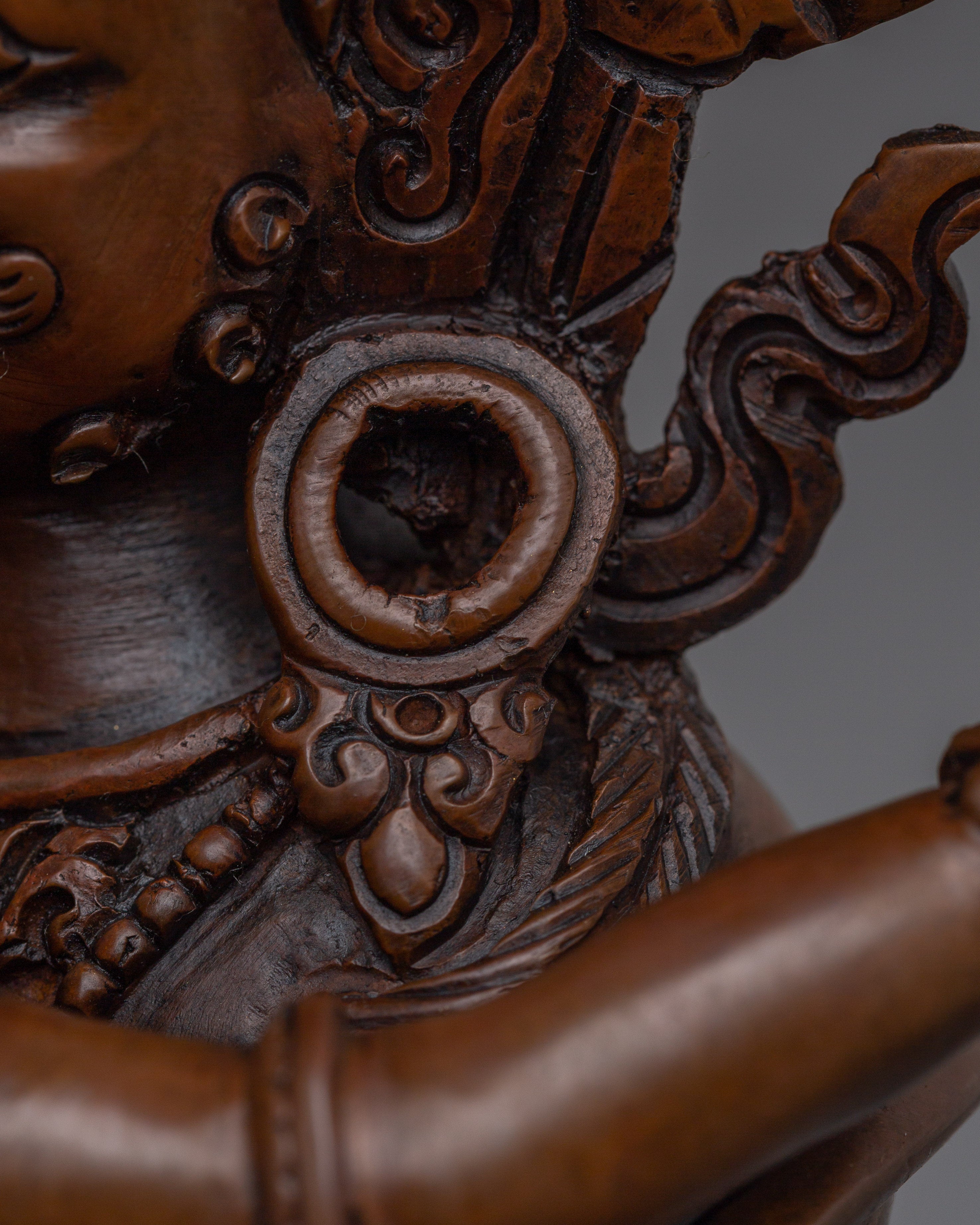 Green Dzambhala with Consort Oxidized Statue | Symbol of Wealth