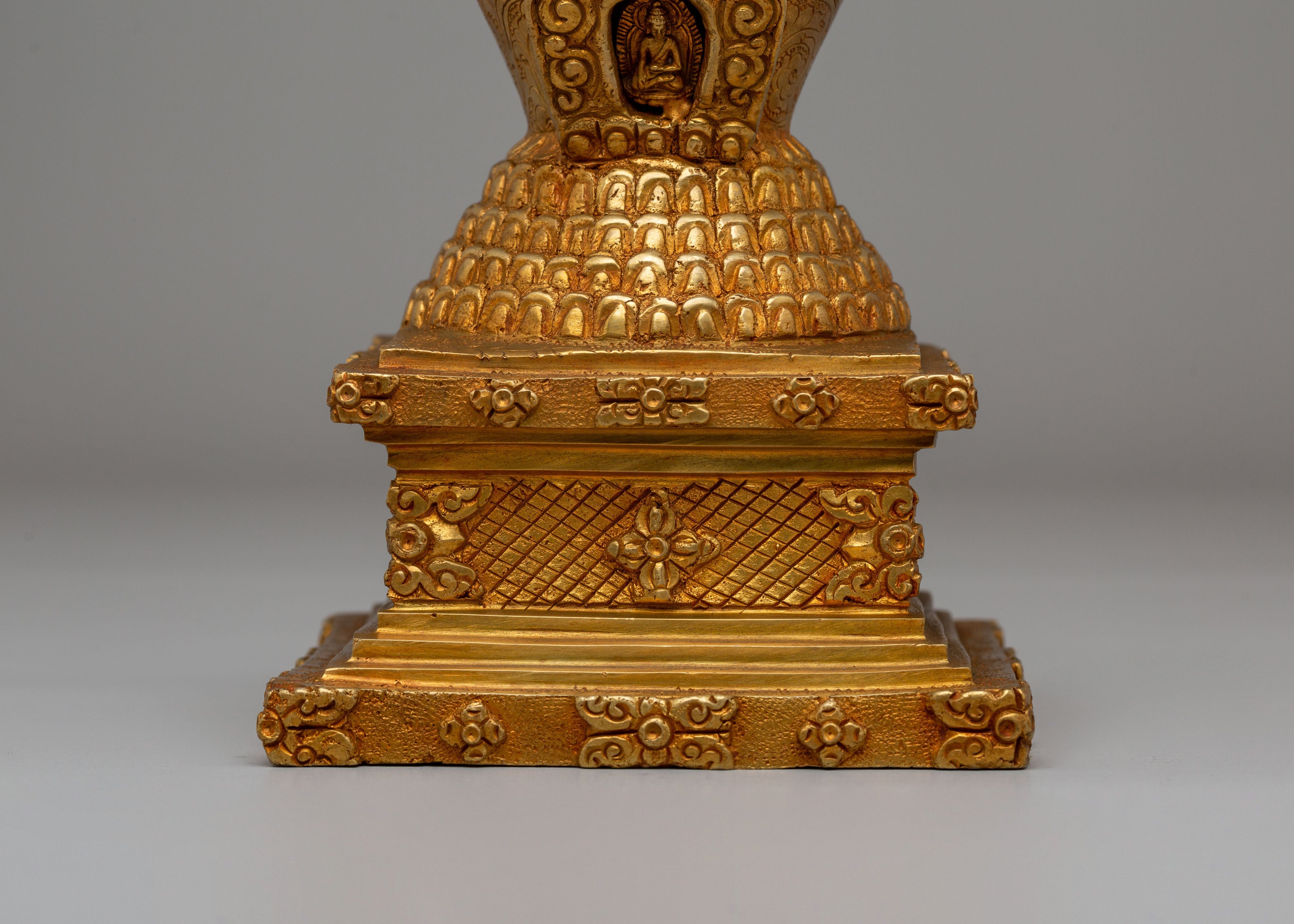 Traditional Tibetan Altar Stupa | Lotus Blossom Design