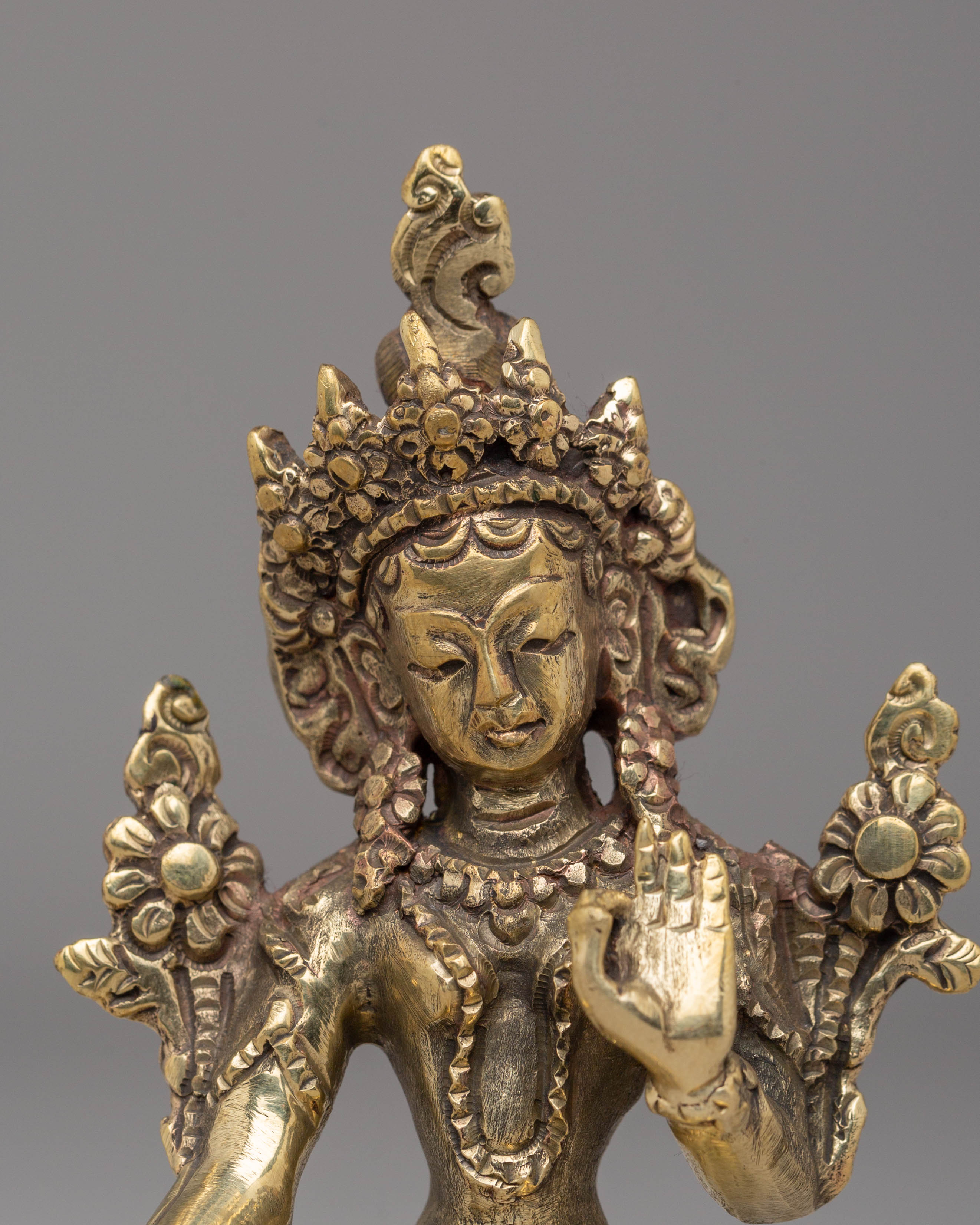 Sacred White Tara Buddhist Statue | Handcrafted Tibetan Sculpture