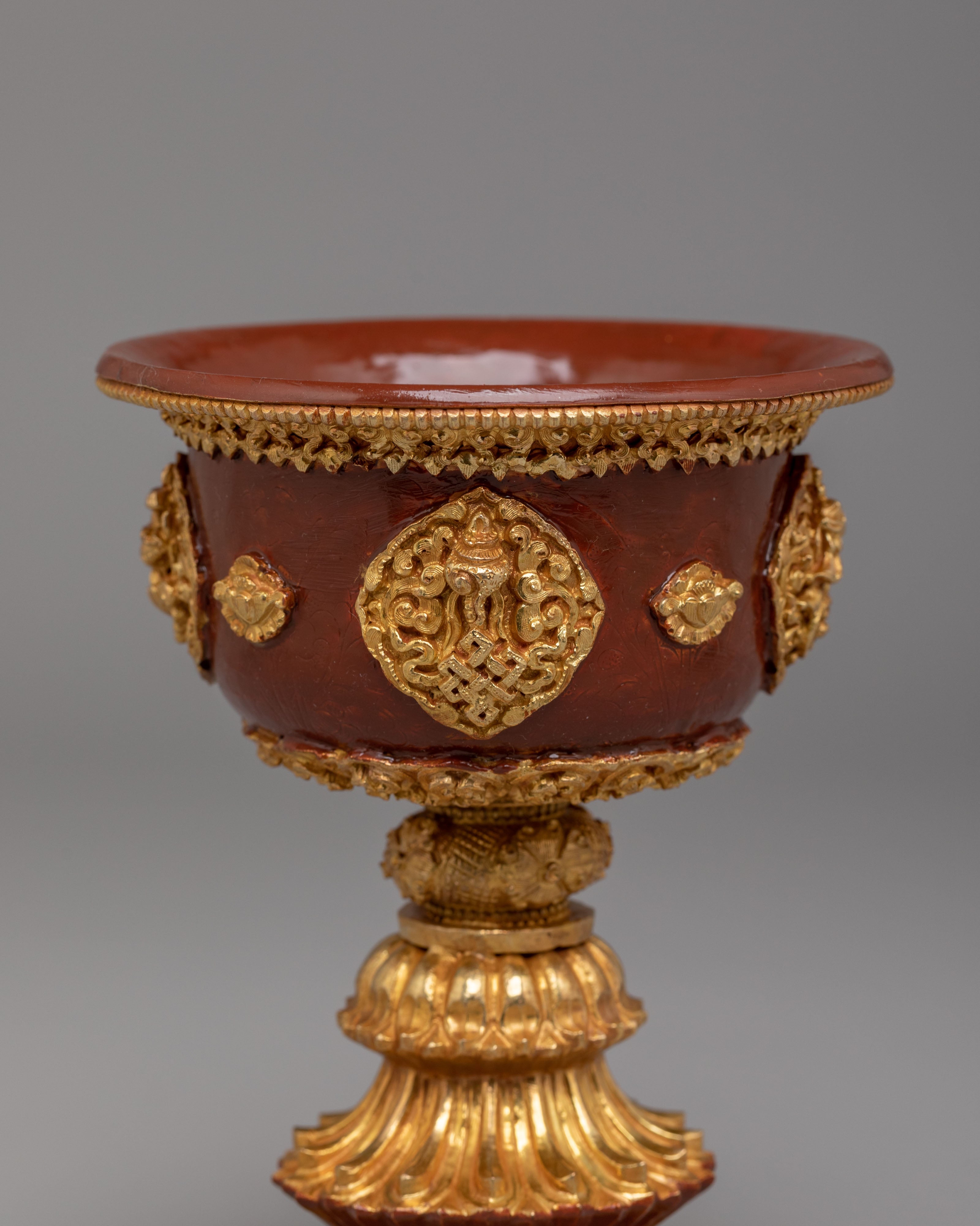 Vajrayana Ritual Butter Lamp Set | Sacred Buddhist Offering Lamp