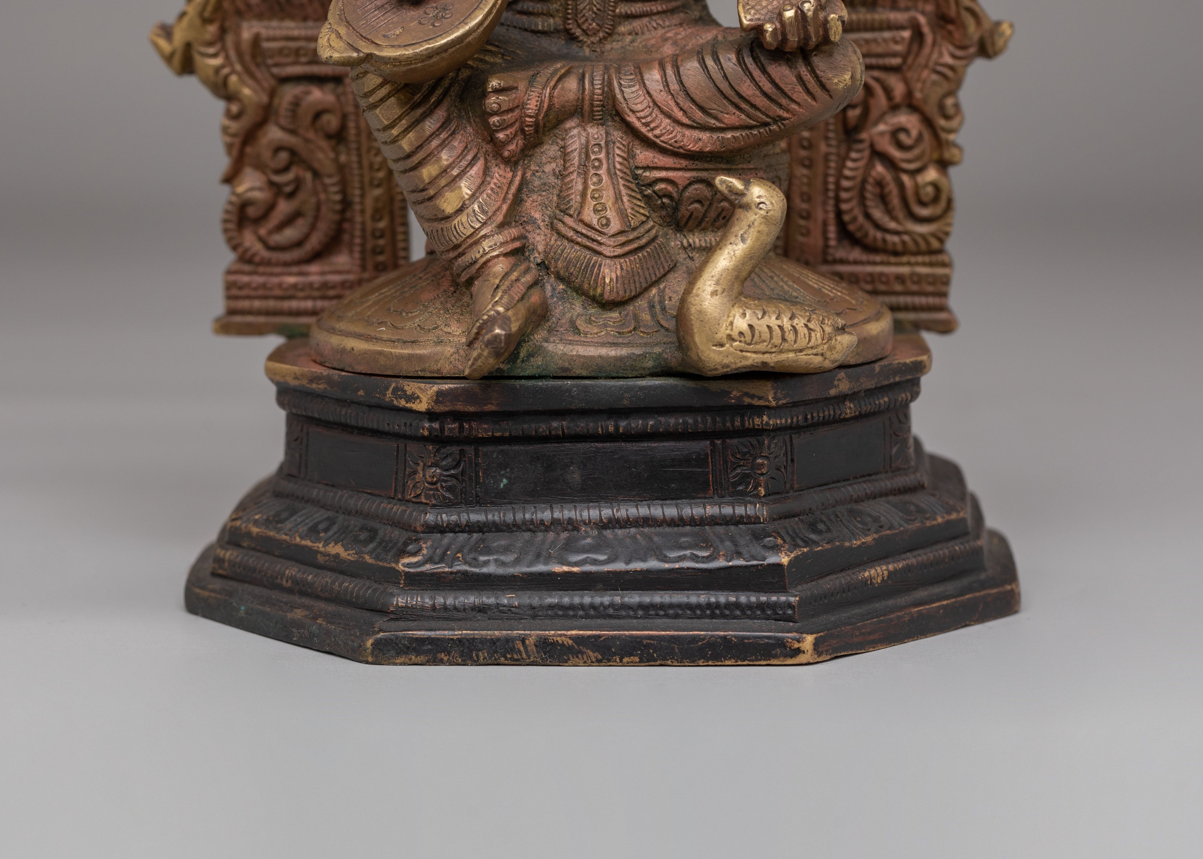 Sacred Divine Saraswati Veena Statue | Symbol of Wisdom and Creativity