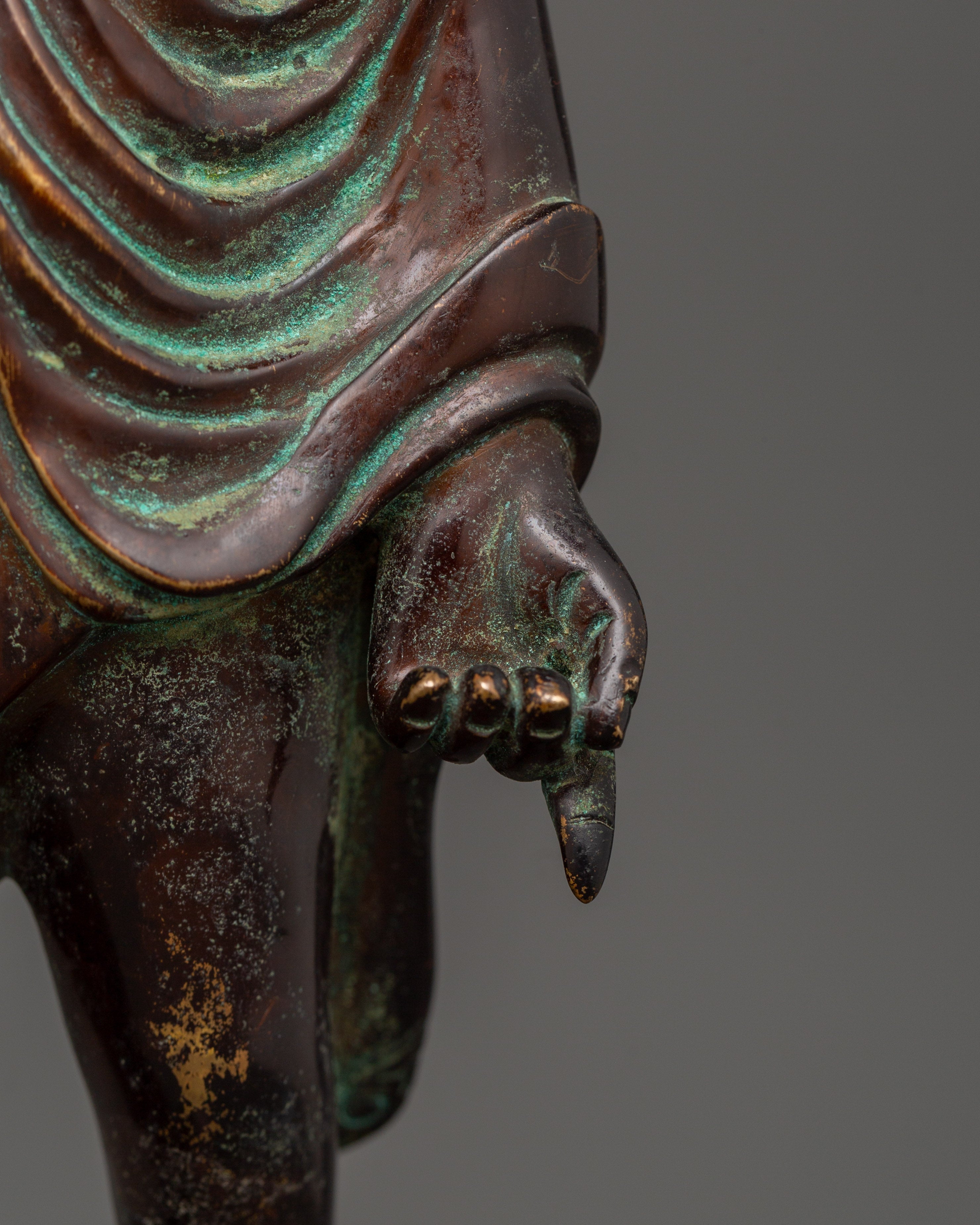 Oxidized Copper Standing Siddhartha Gautam | Symbol of Enlightenment