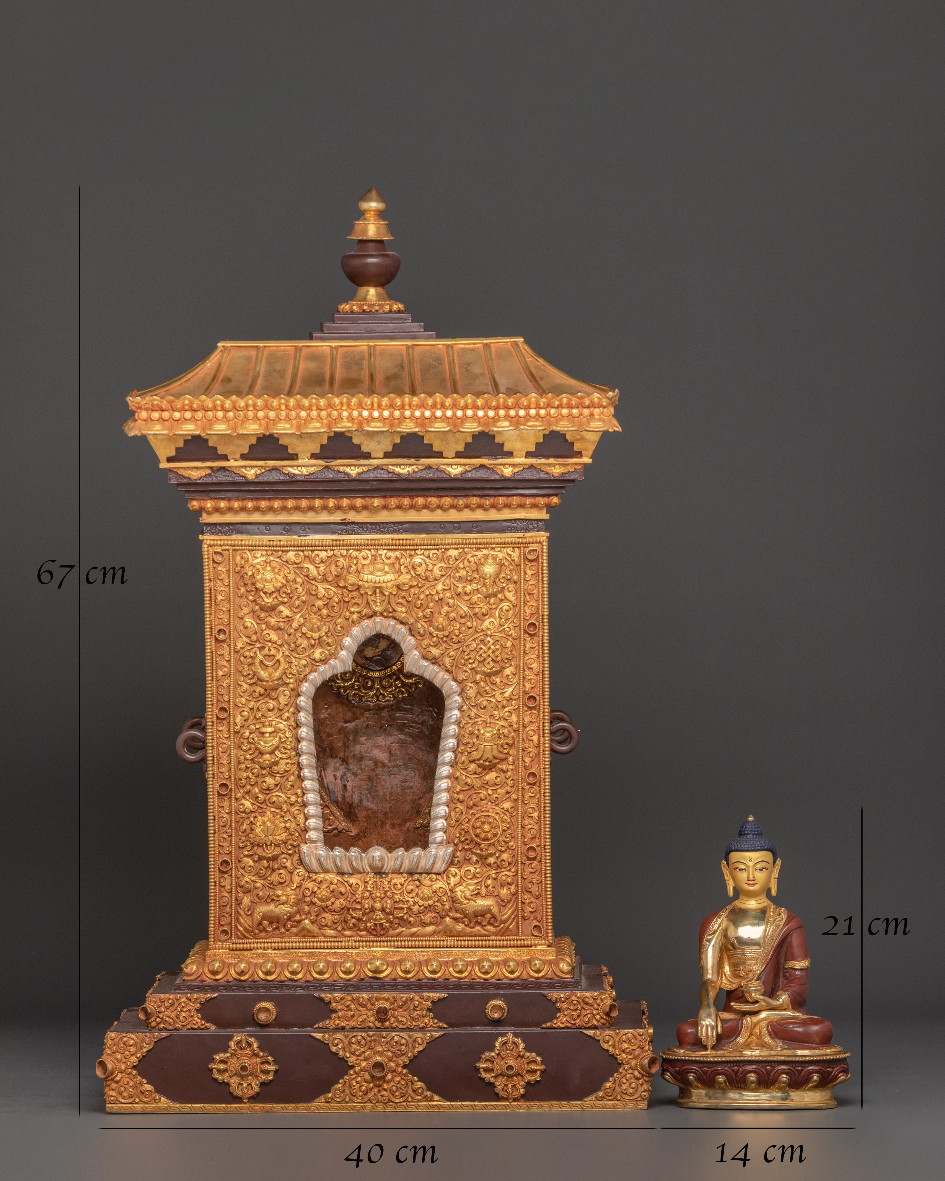 Buddhist Ghau Box with Shakyamuni Buddha |  Spiritual Protection and Meditation