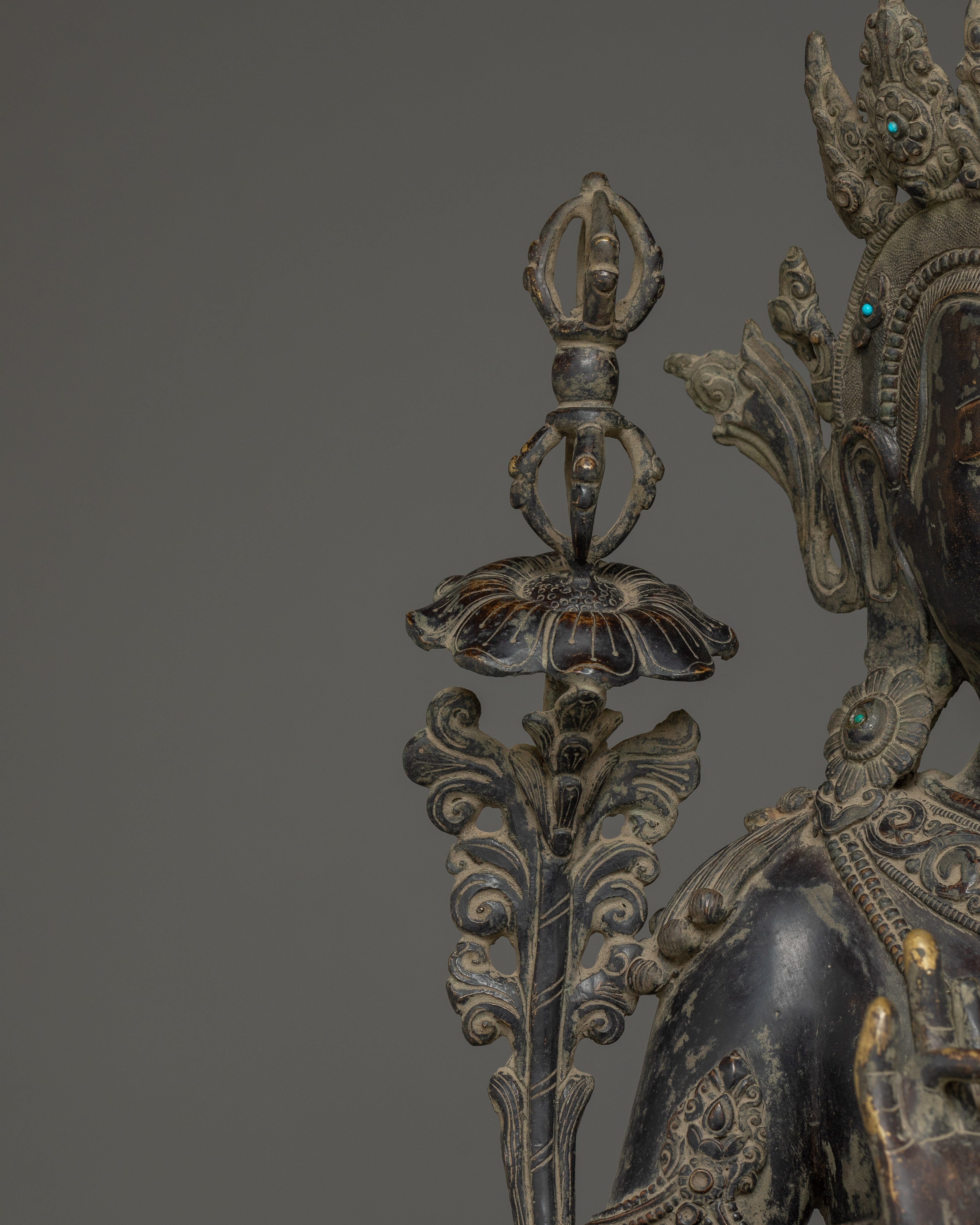Copper Standing Vajrapani Statue | Powerful Buddhist Protector Deity