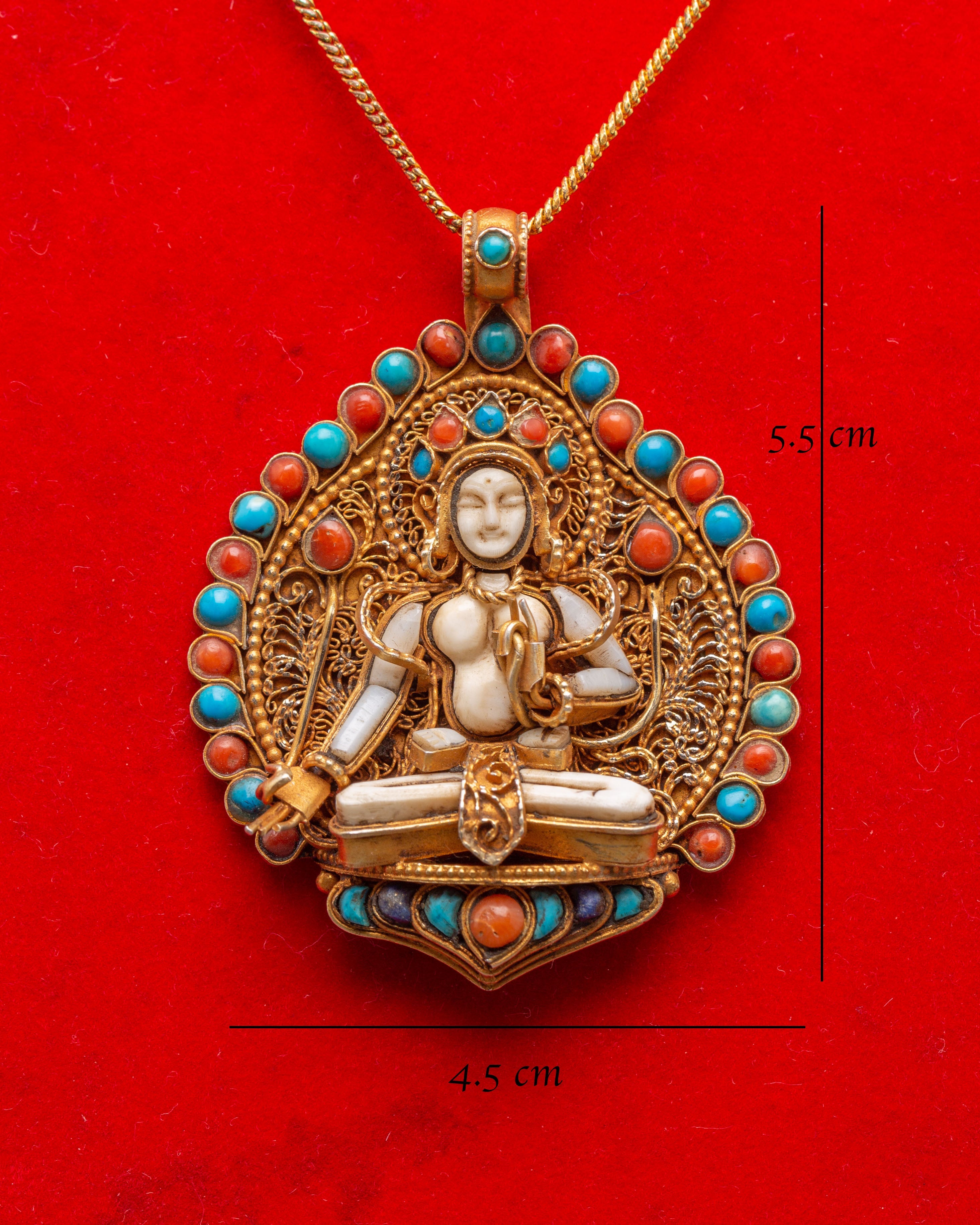 Sacred White Tara Locket for Accessory | Deity of Protection