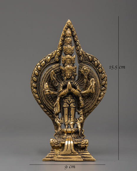 1000-Armed Chenresig Brass Statue | Avalokiteshvara Bodhisattva Sculpture