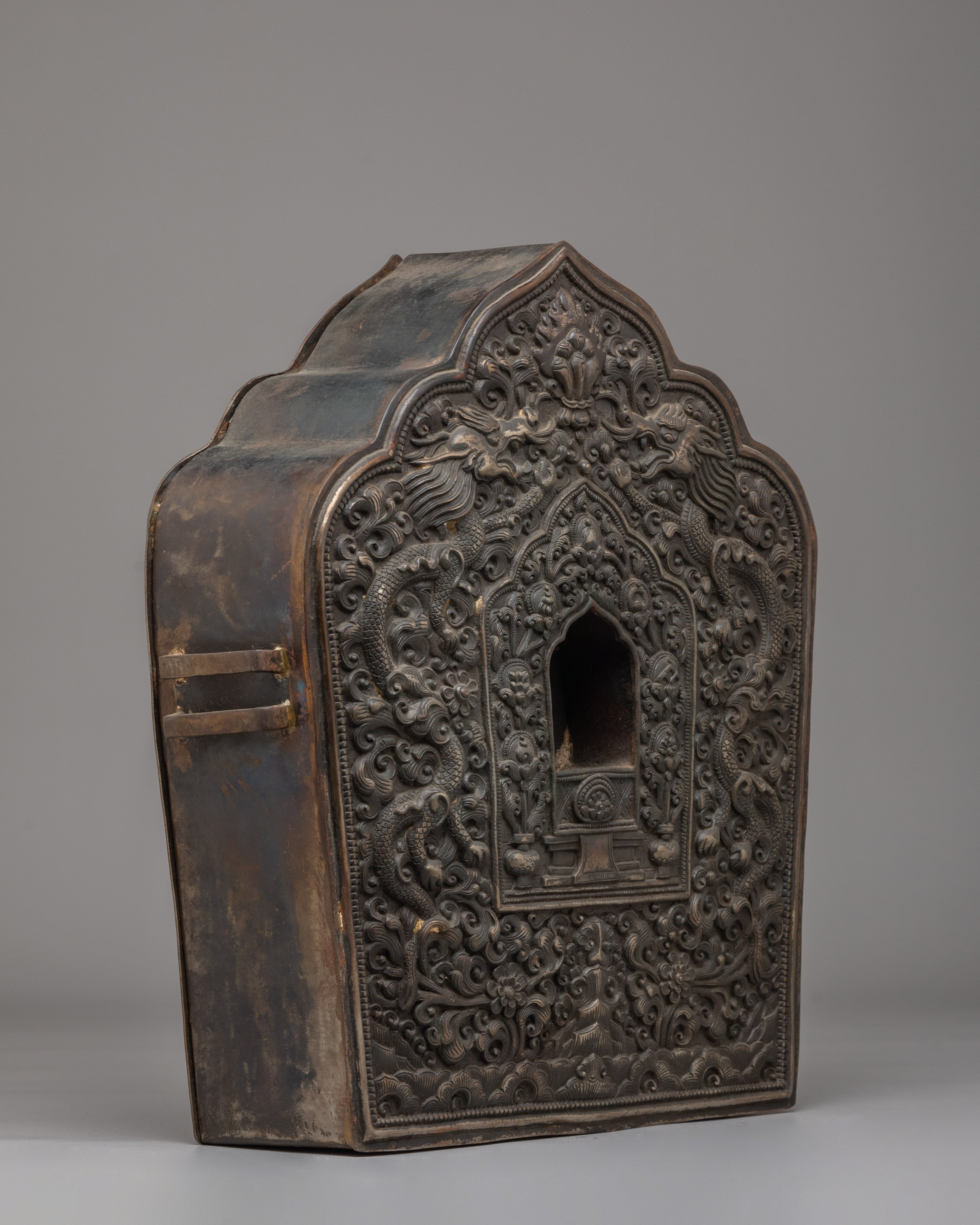 Dragon Design Ghau Box | Handcrafted Tibetan Ritual Box