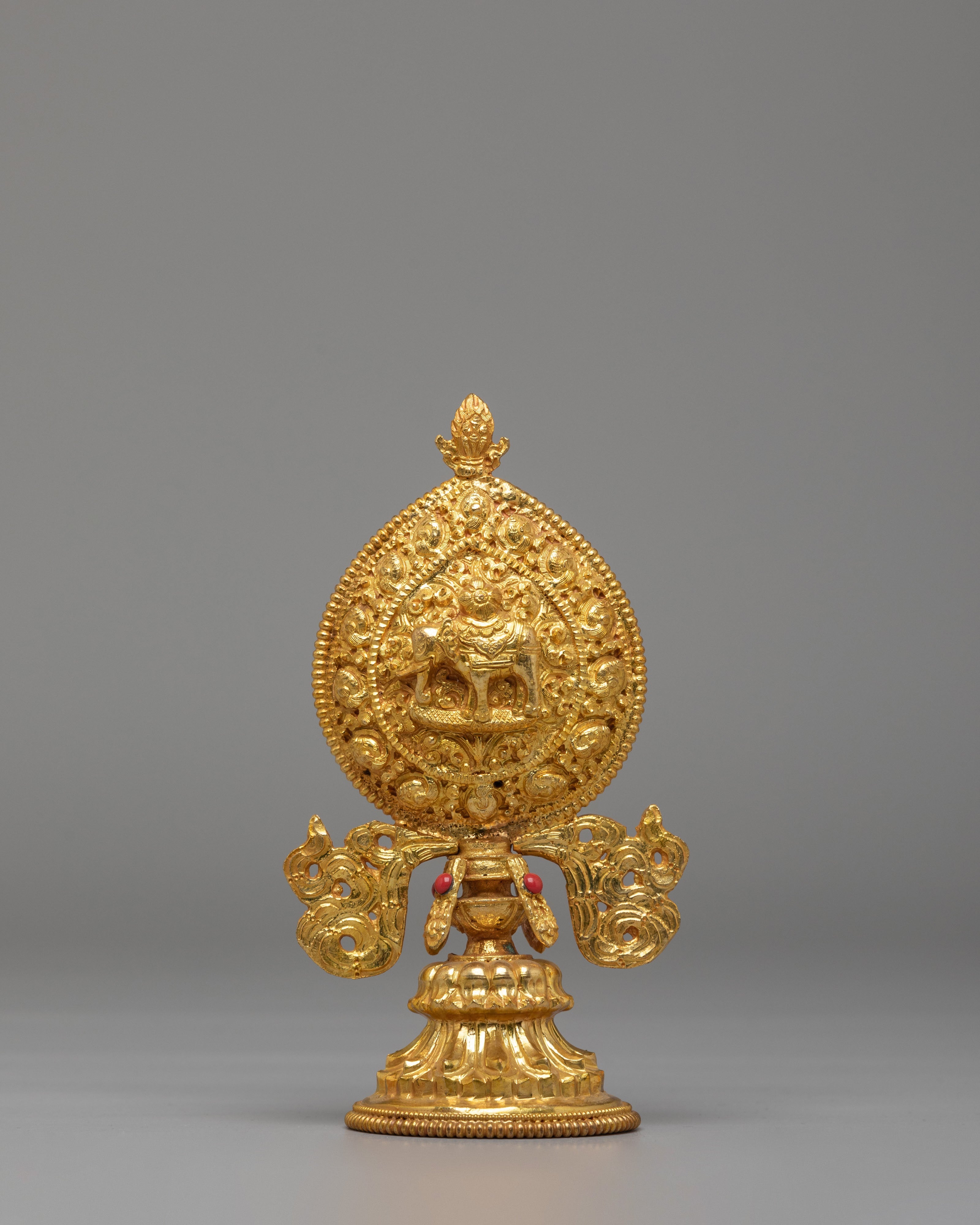 Chakravartin Possession Buddhist Symbol | Gold Plated Copper Chakravartin Set