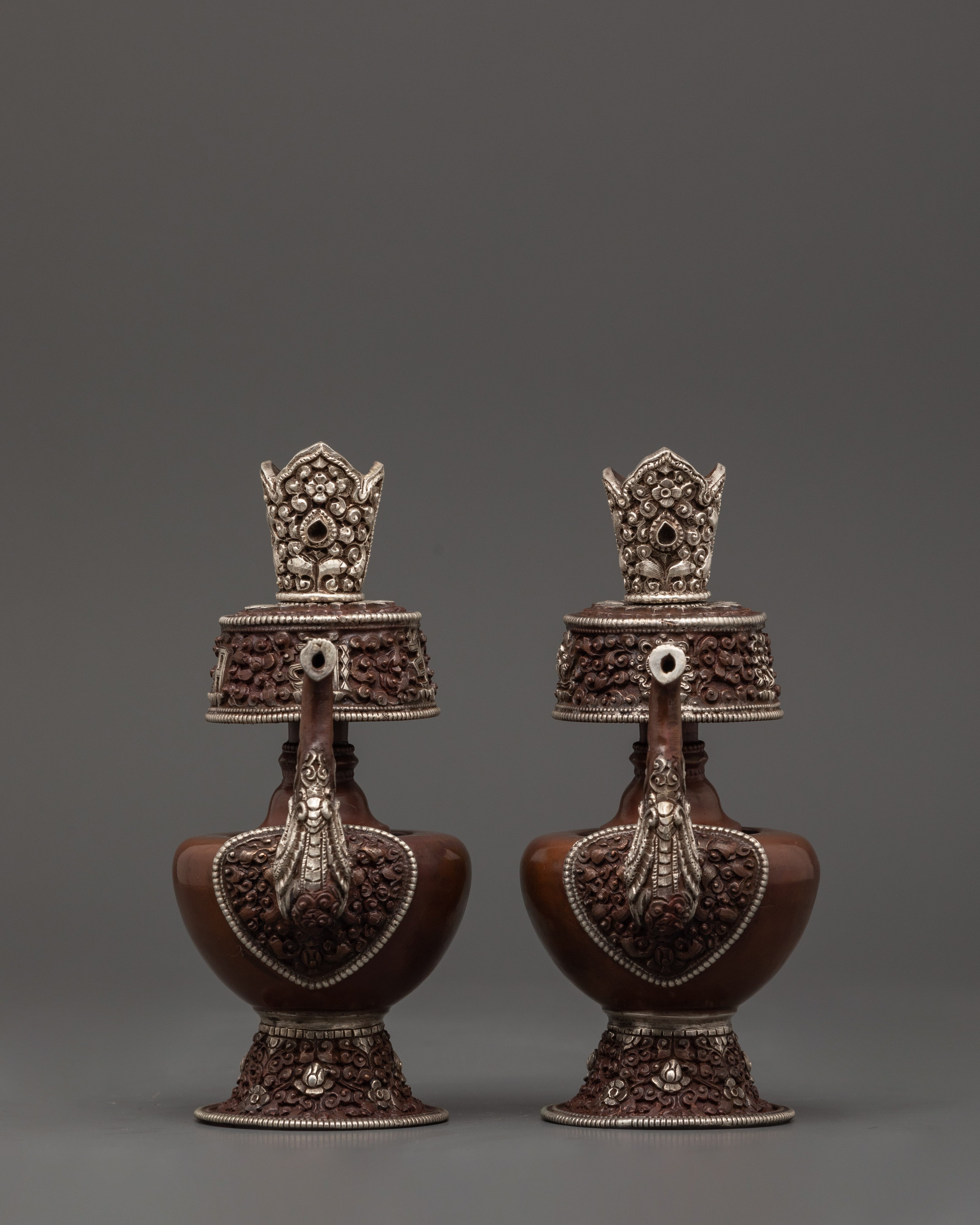 Silver-Plated Bhumba Ritual Set | Spiritual Meditation Decor
