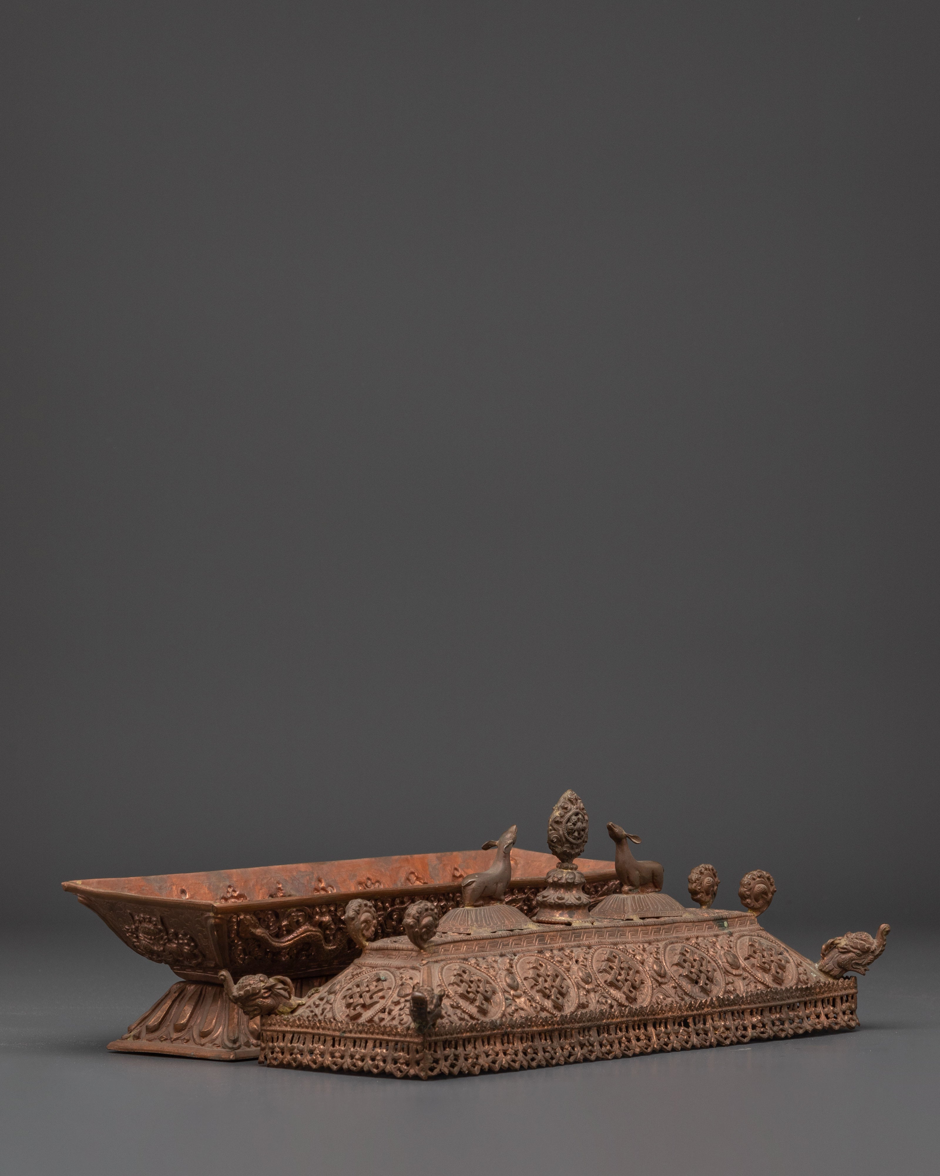 Tibetan Ritual Incense Burner | Handcrafted Copper Incense Burner for Sacred Ceremonies