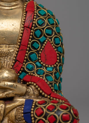 Handcrafted Brass Amoghasiddhi Buddha Statue | Spiritual Home Decor