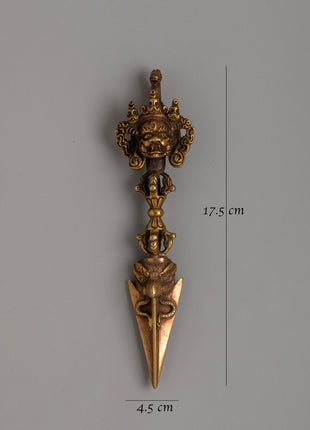Tibetan Copper Phurba Kila | Ritual Buddhist Dagger