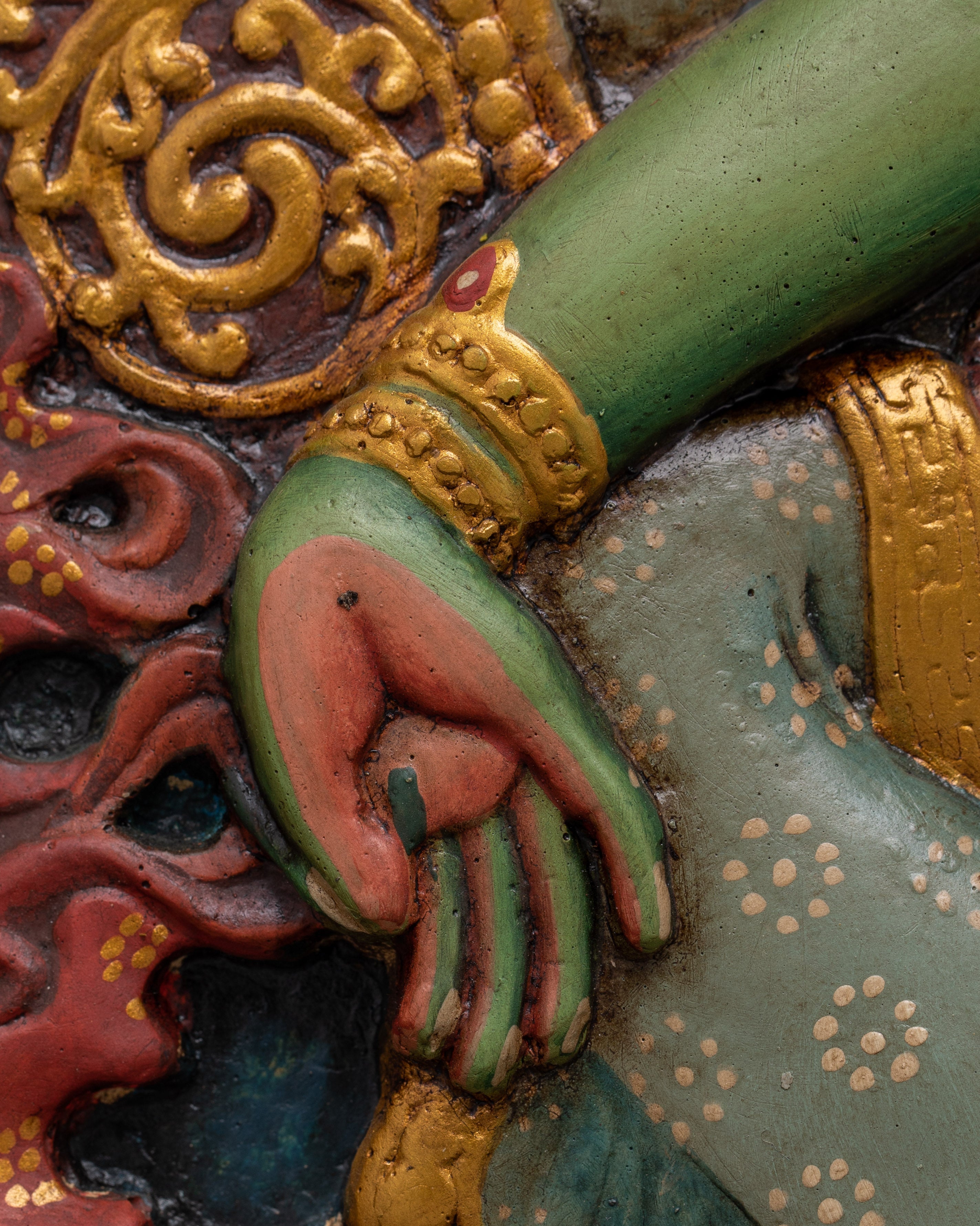 Goddess Green Tara Wall Hanging | Spiritual and Decorative Relief Art