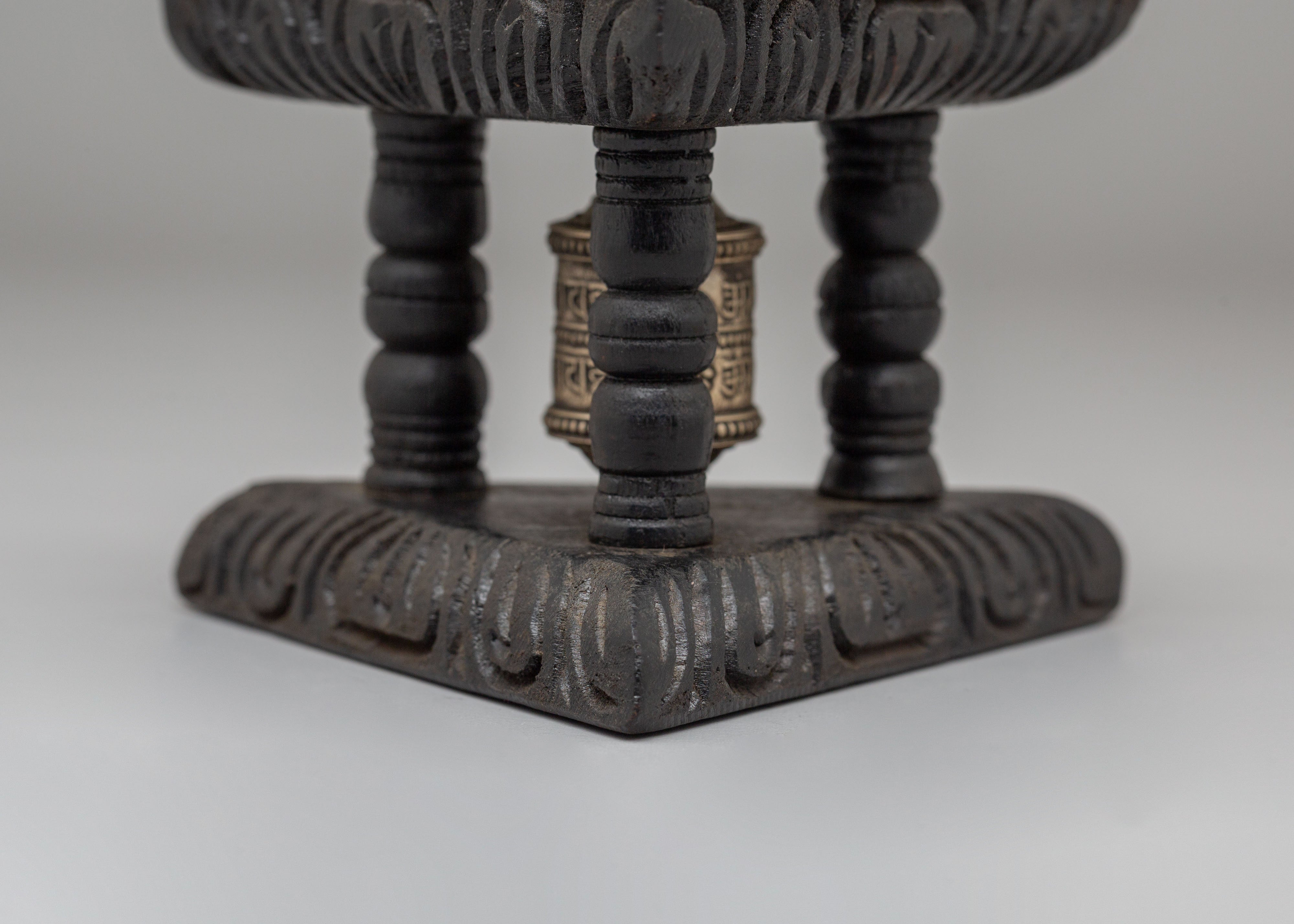 Handcrafted Prayer Wheel For Ritual | Tibetan Buddhist Mantra Spinning Wheel