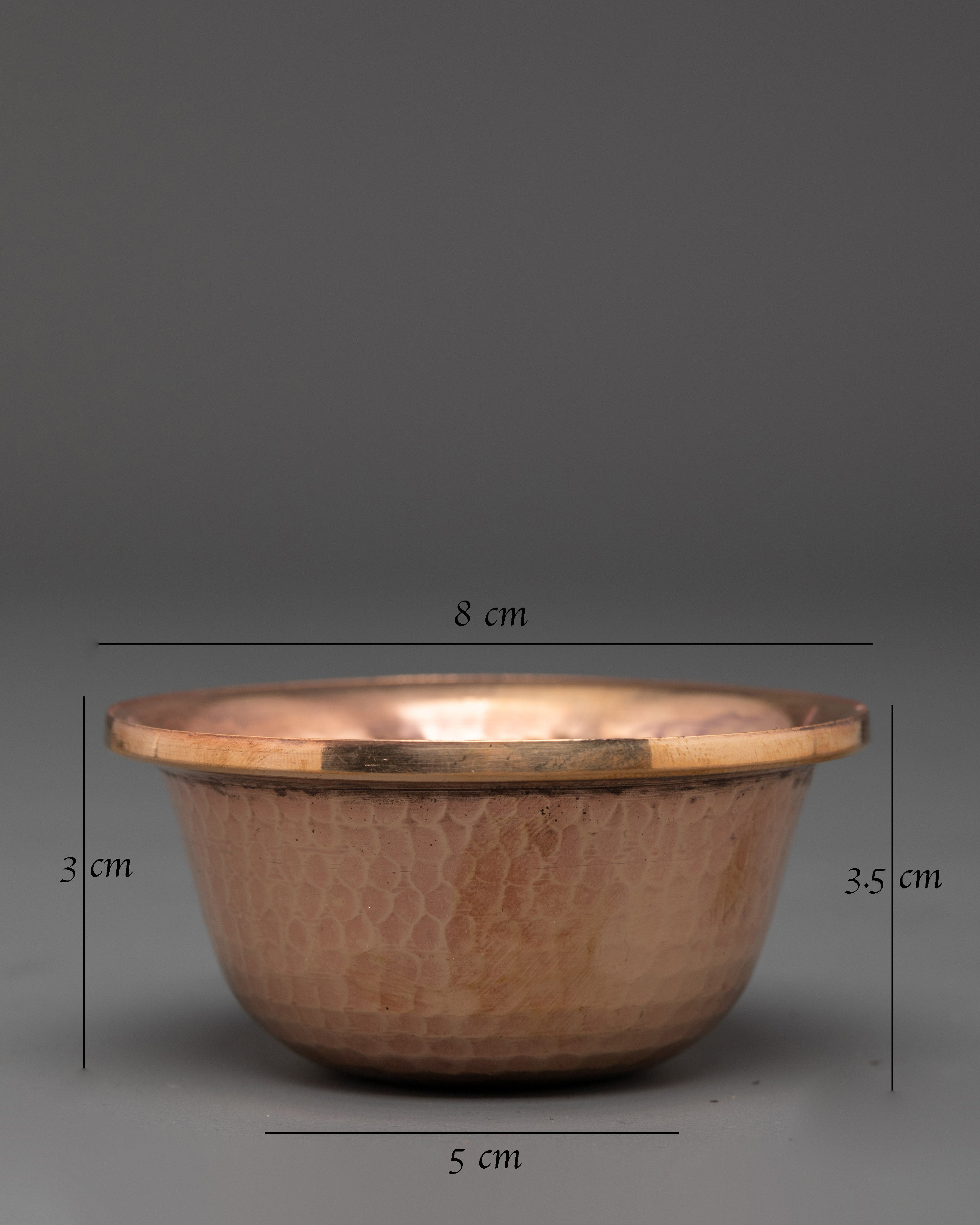 Sacred Ritual Offering Bowls Set | Handcrafted Copper Bowls with Buffed Finish