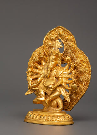 Gold-Plated Ganesh Statue | A Divine Symbol of Prosperity