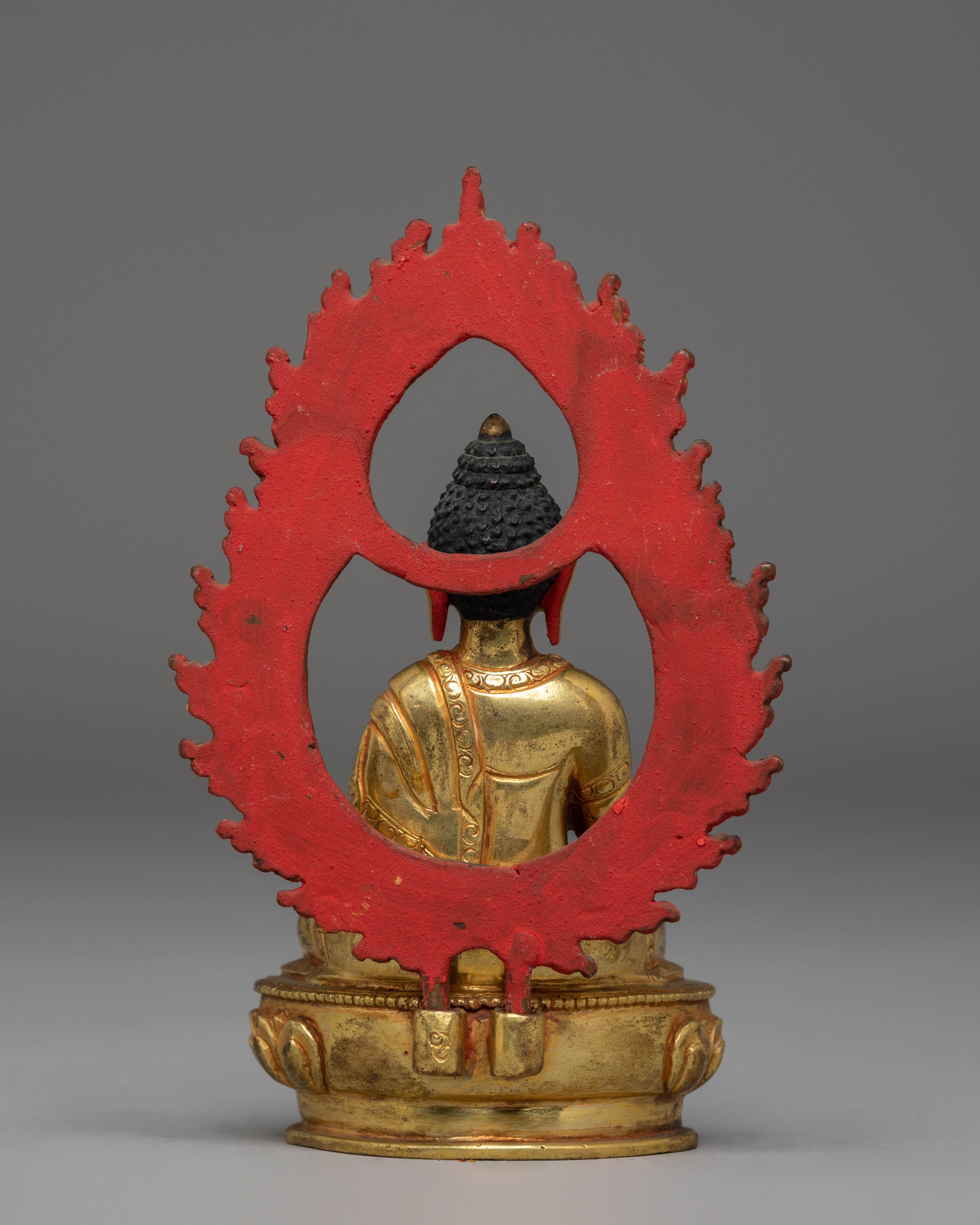 Statue of Buddha Ratnasambhava | Gold Plated Copper Buddha for Spiritual Decor