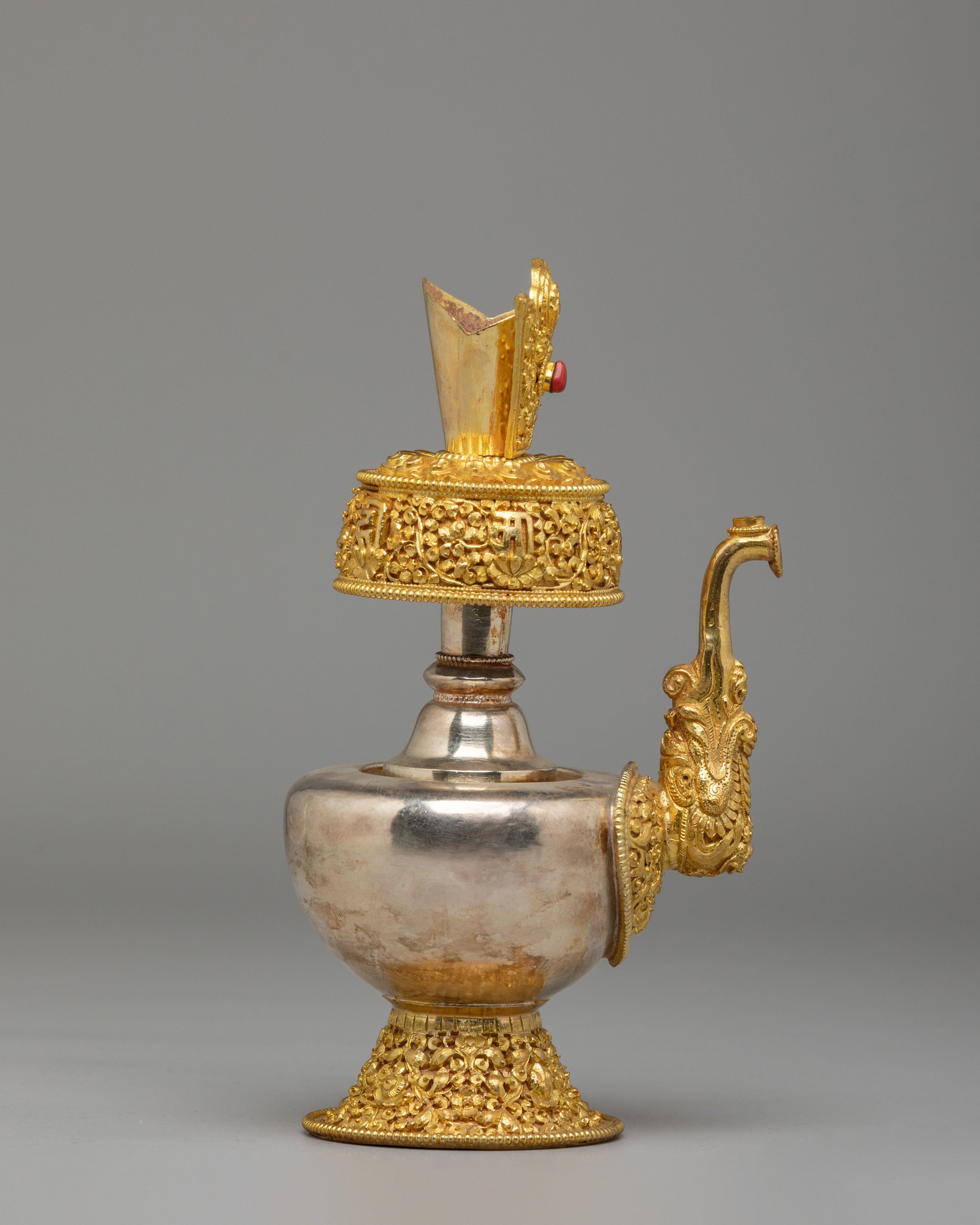 Spiritual Handcrafted Ritual Bhumba Set | Gold and Silver Plated Bhumba