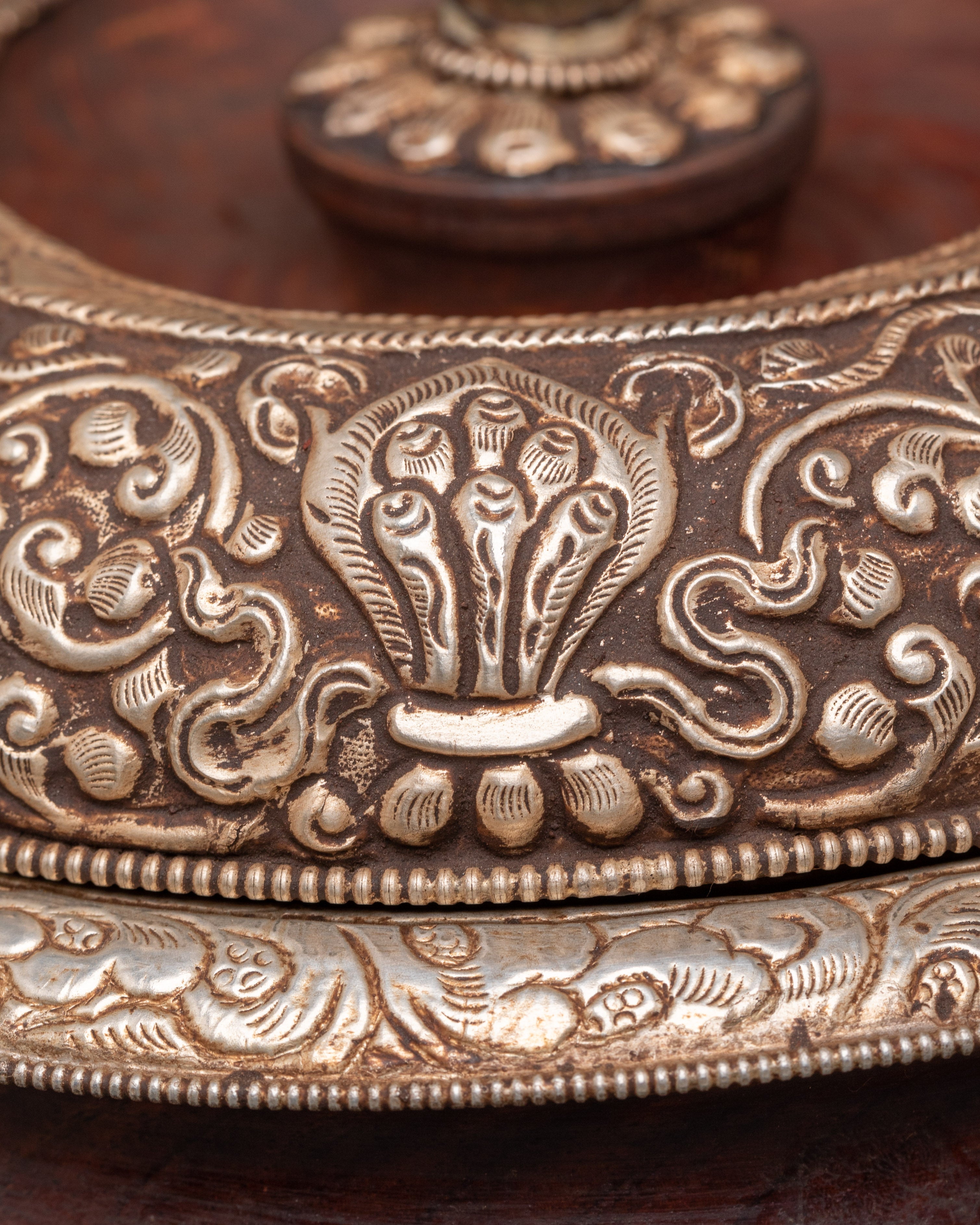 Traditional White Metal Rice Pot | Handcrafted for Rituals