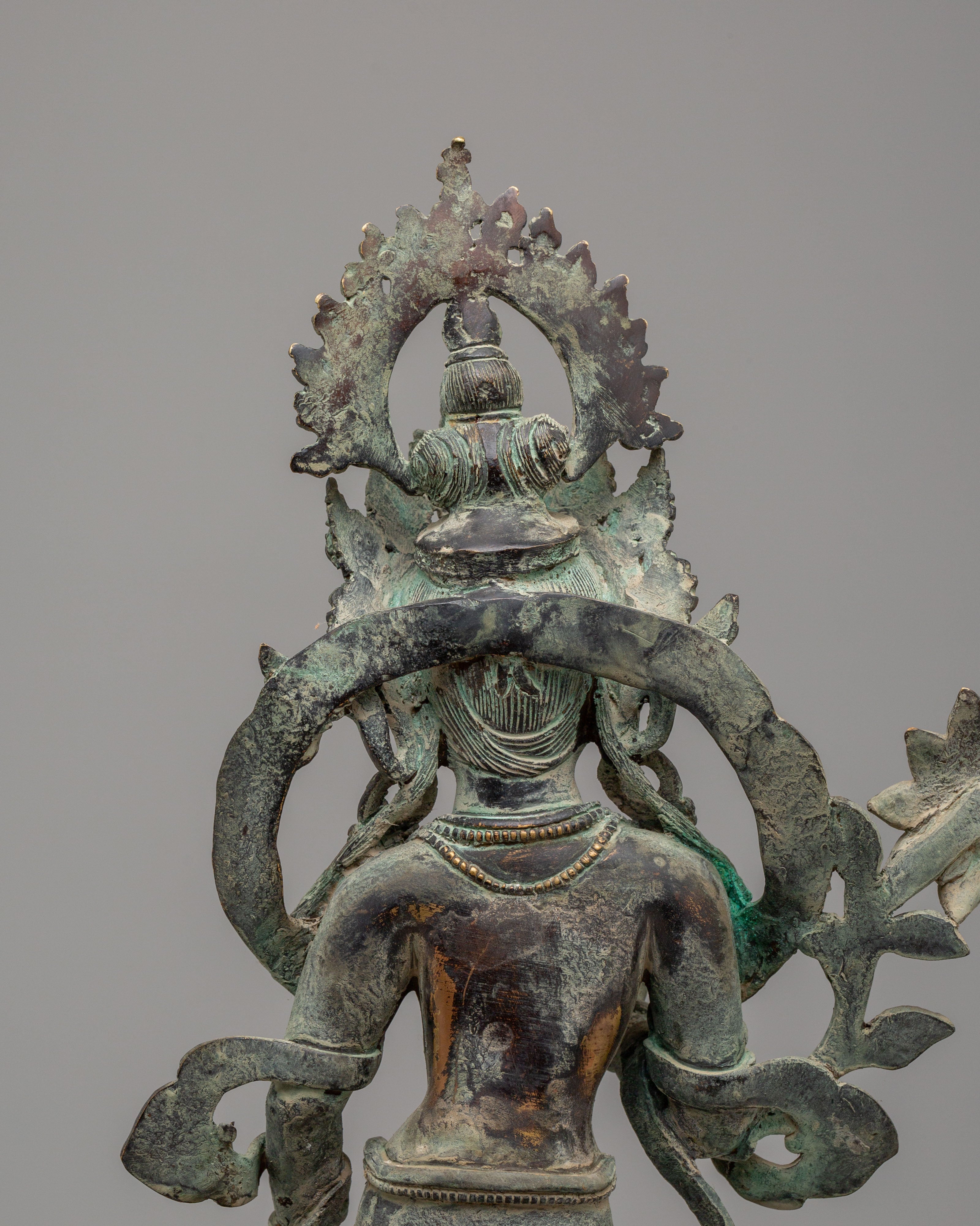 Traditional Siddhaikavira Manjushri Figurine | Spiritual Sculpture for Meditation