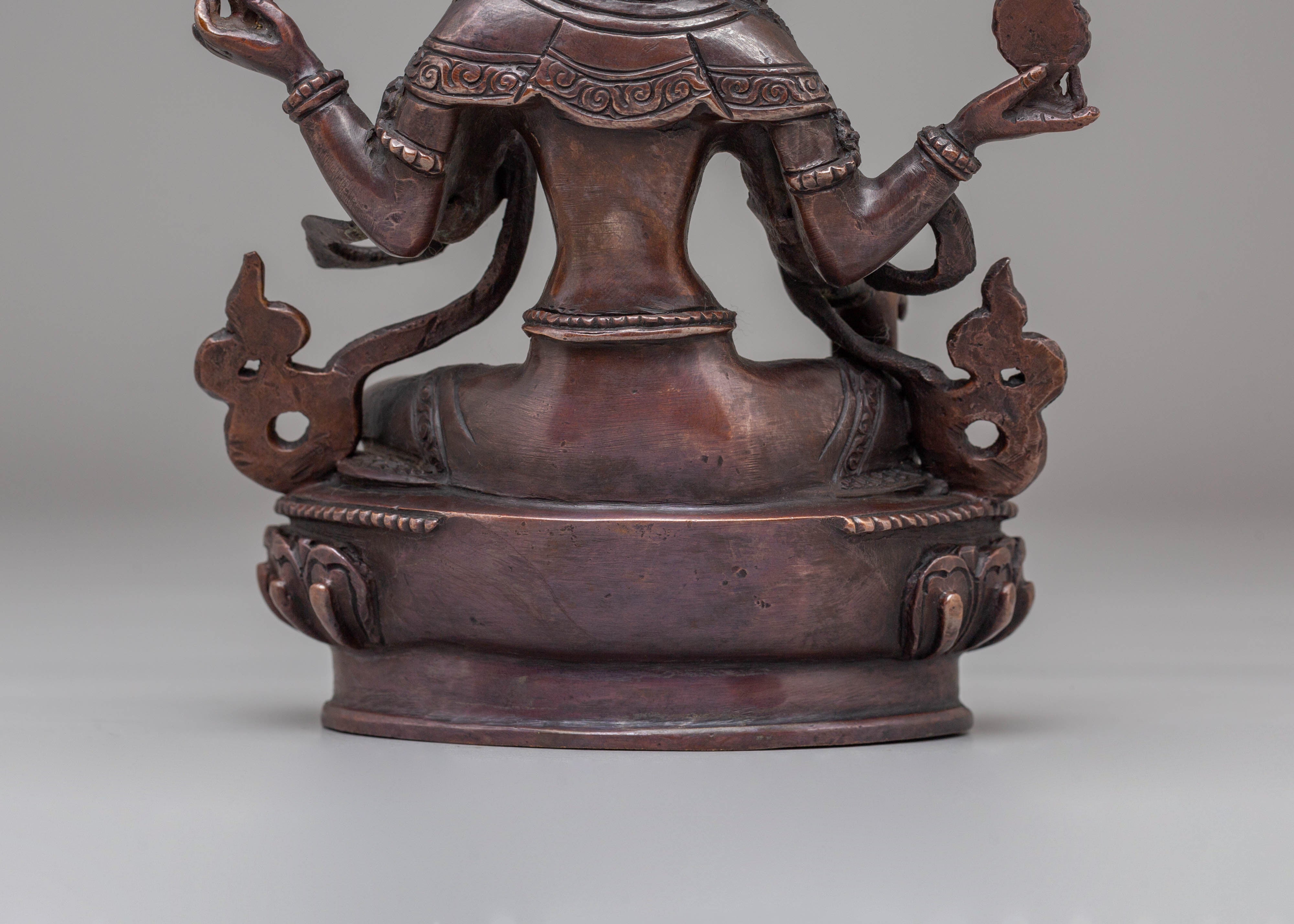 Handmade Wealth Deity Laxmi Statue | Hindu Goddess of Prosperity and Abundance