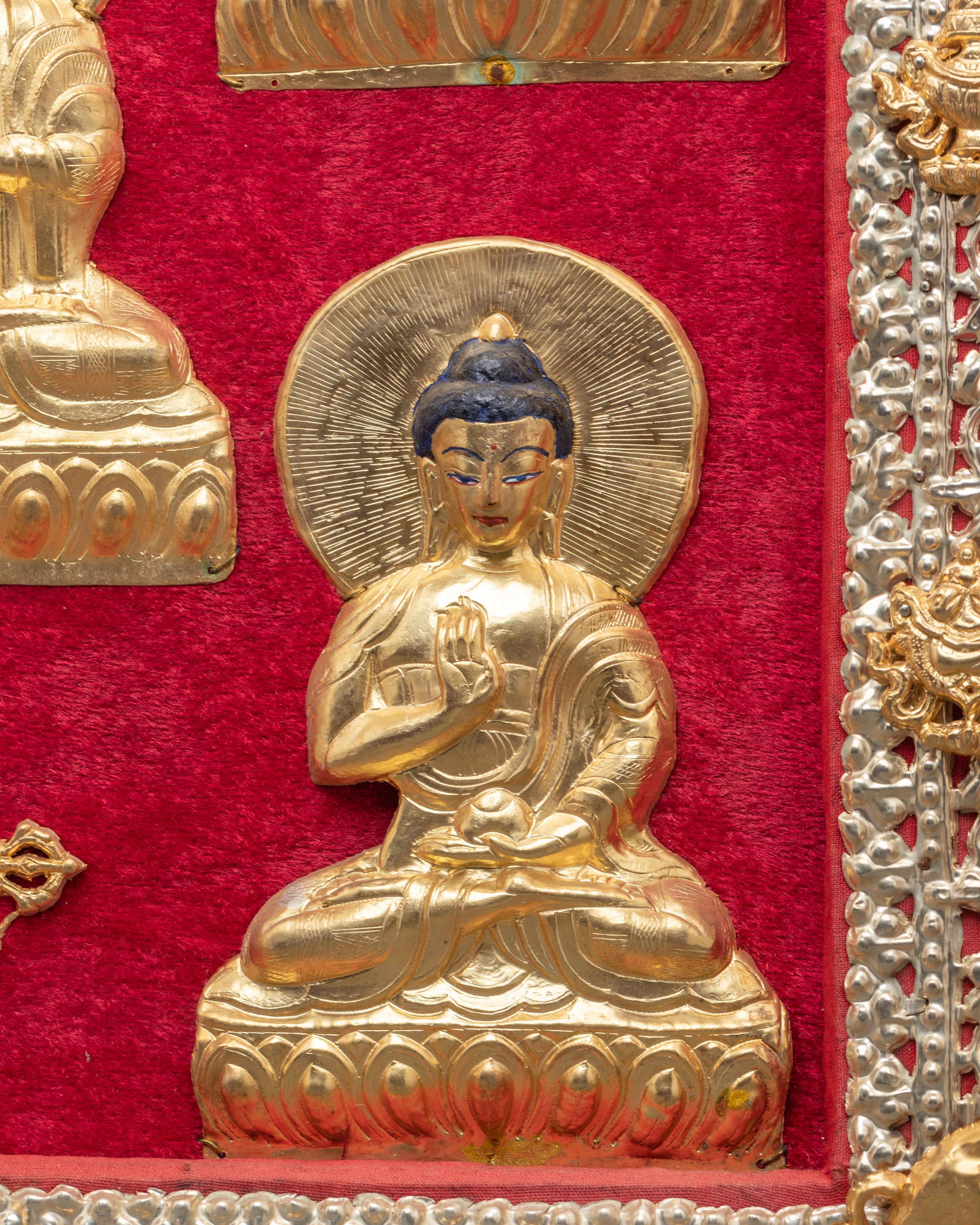 Five Dhyani Buddhas Wall Hanging | Spiritual Wall Decor | Buddhist Home Decor