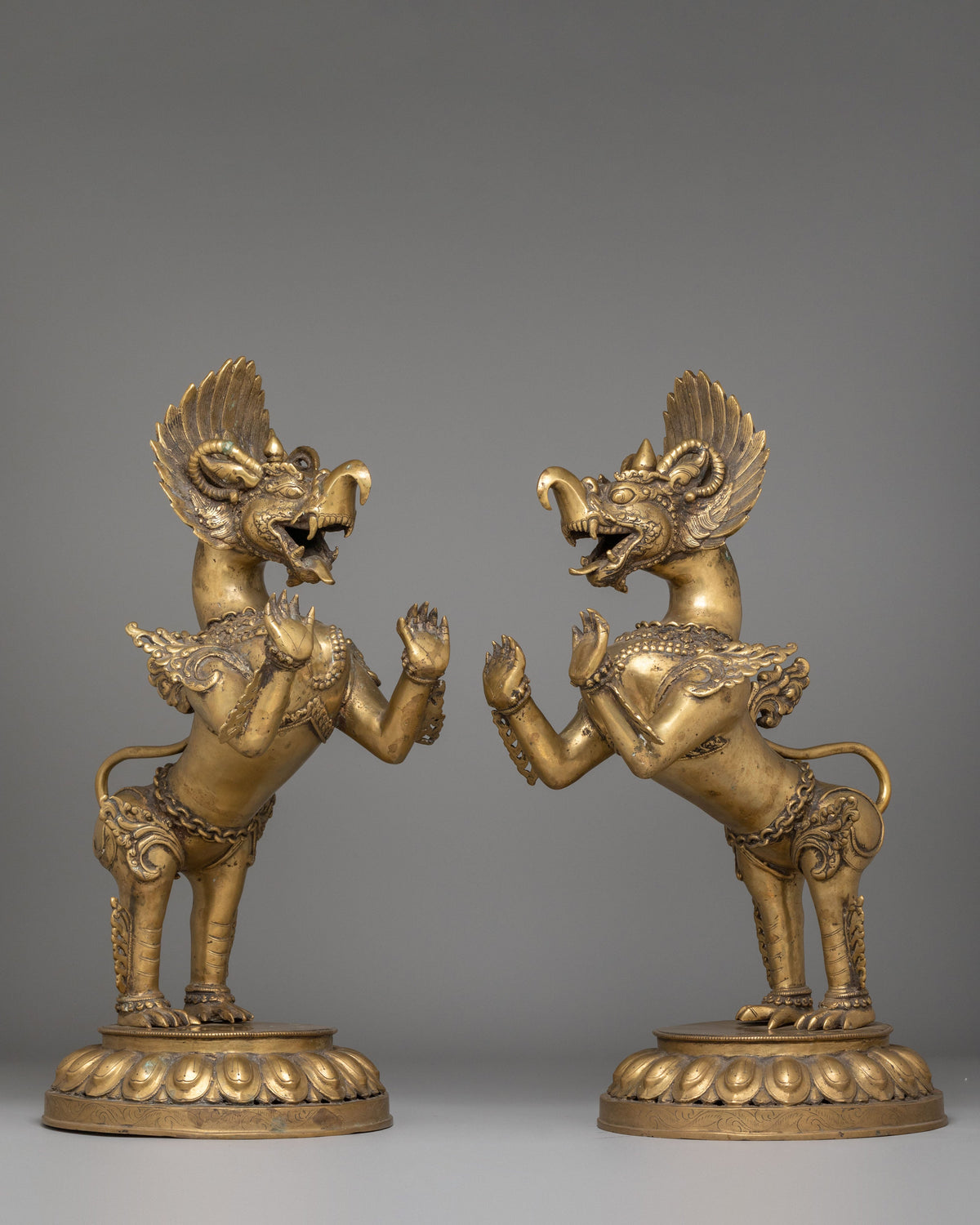 Handmade Lion Set | A Majestic Pair for Decorative and Spiritual Use