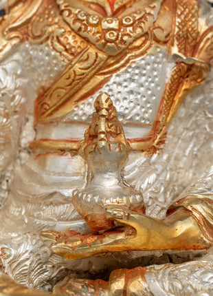 Guru Rinpoche with Sacred Beautiful Halo Statue | Lotus Born Buddhist Master