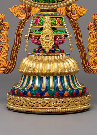 Eight Auspicious Symbols | Handcrafted Gold-Plated Tibetan Sacred Set