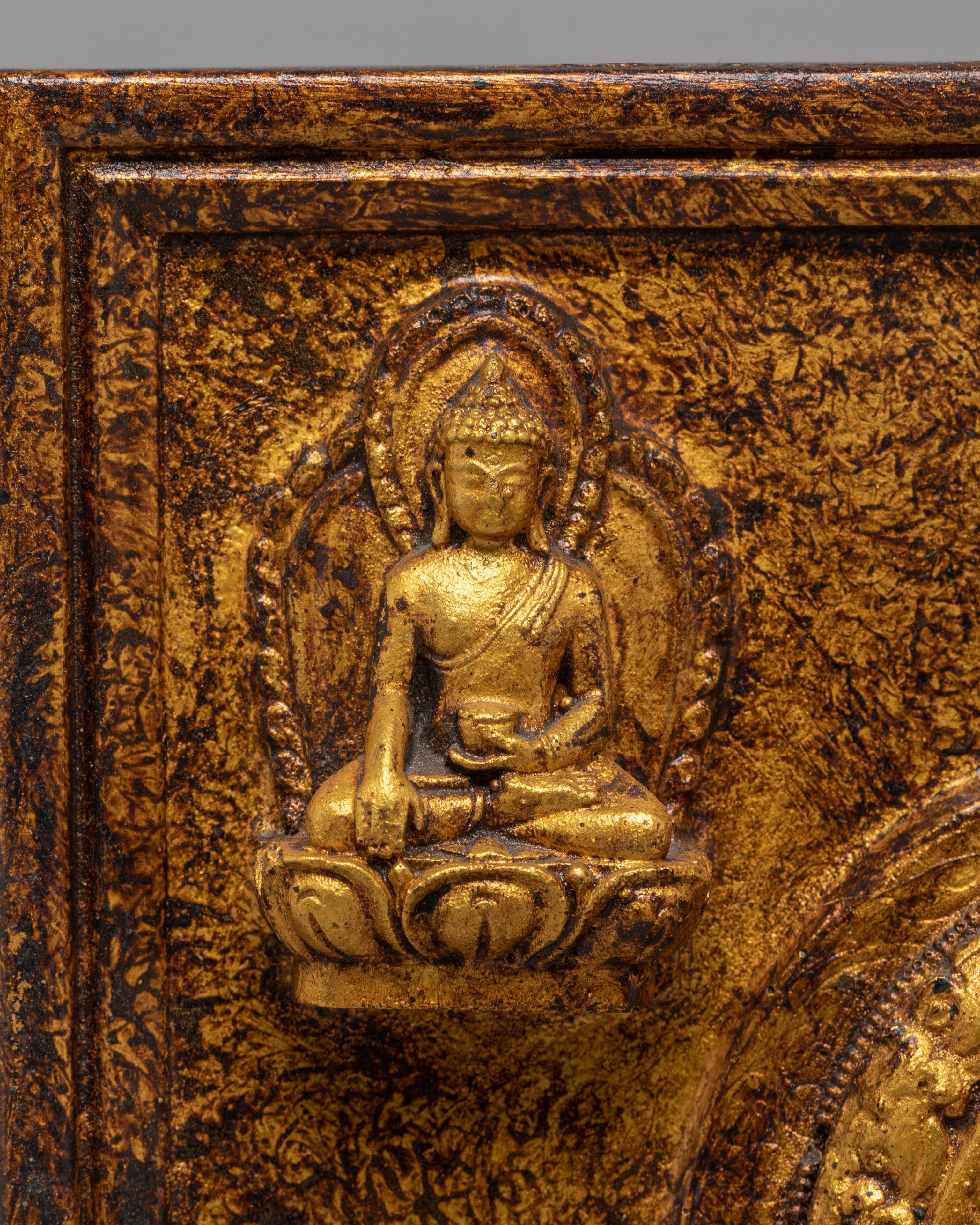 Sacred Five Dhyani Buddhas Wall Hanging | Buddhist Spiritual Wall Decor