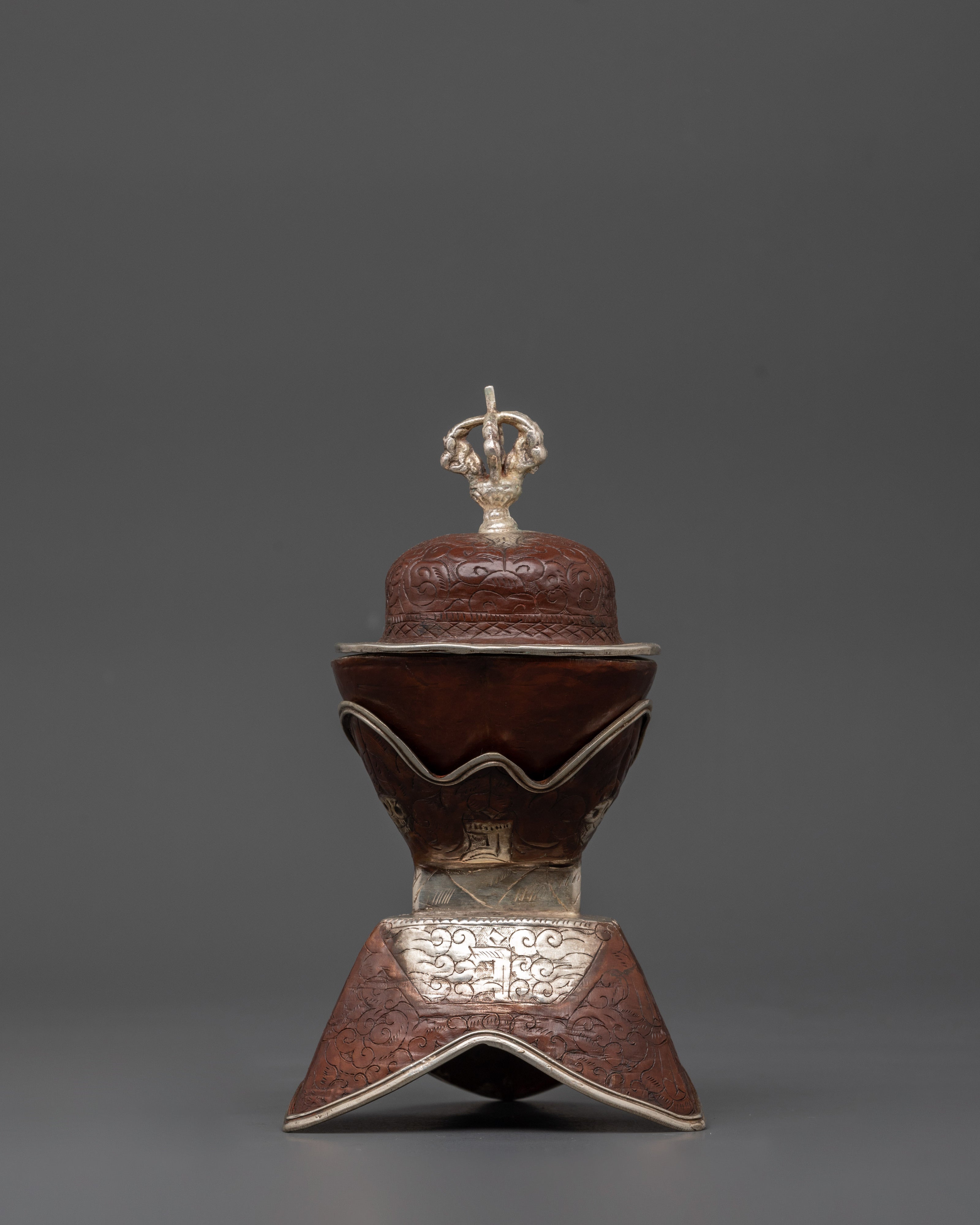 Sacred Tibetan Kapala Ritual Cup | For Offerings and Meditation Practices