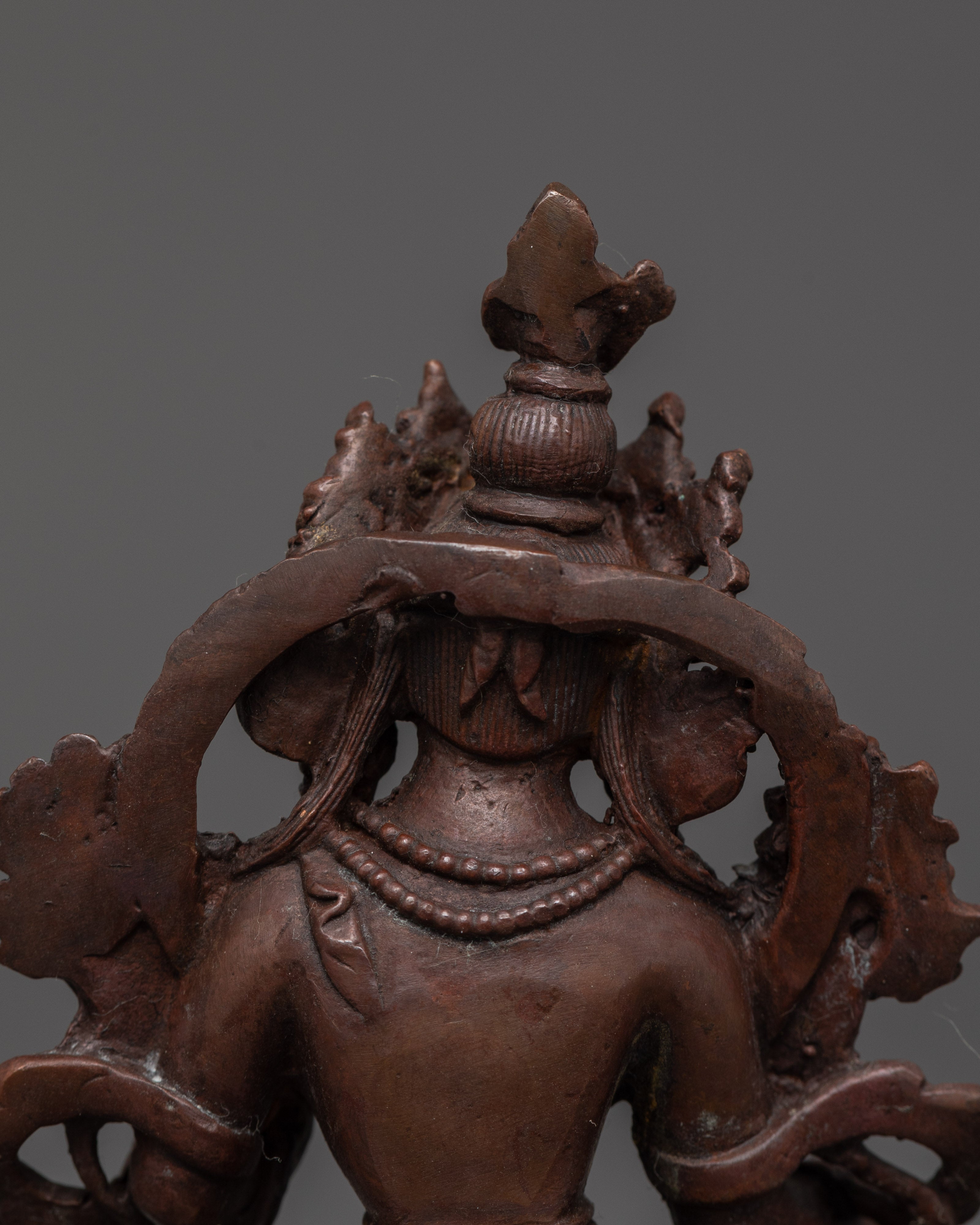 Oxidized Copper Green Tara Buddhist Deity Statue | Symbol of Compassion & Protection