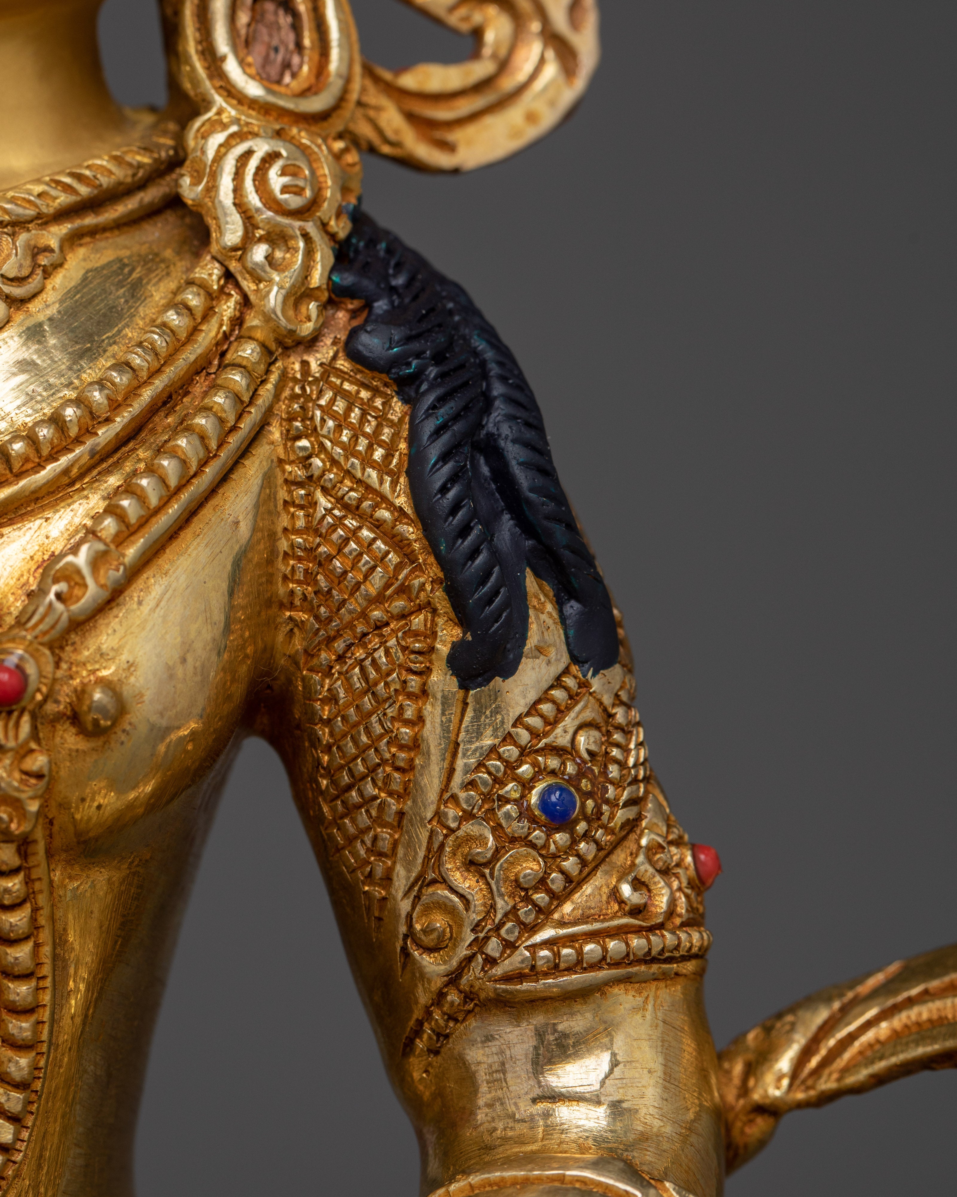 Handmade Dorje Sempa Golden Statue | Vajrasattva - Embodiment of Purification